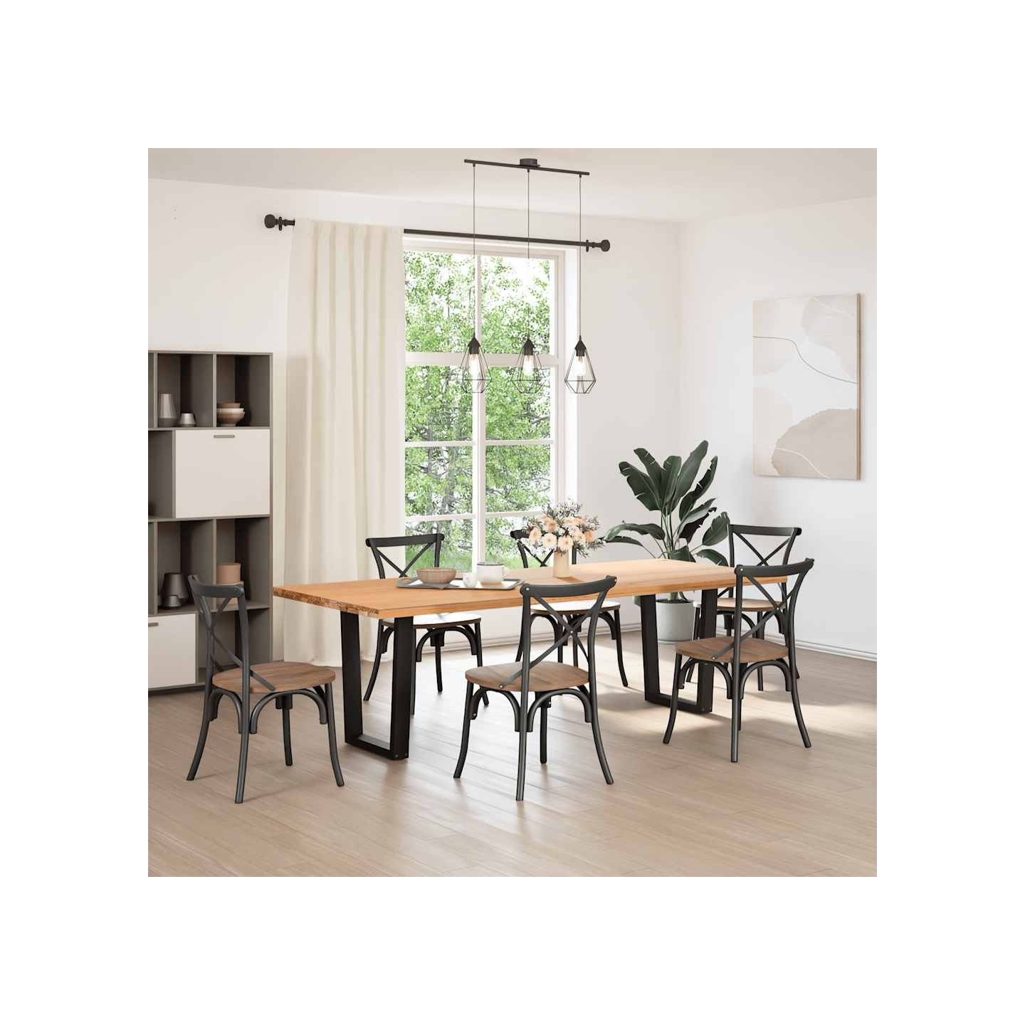 Pieds de table à manger en V 2 pièces Noir 60 x (72-73,3) cm Acier