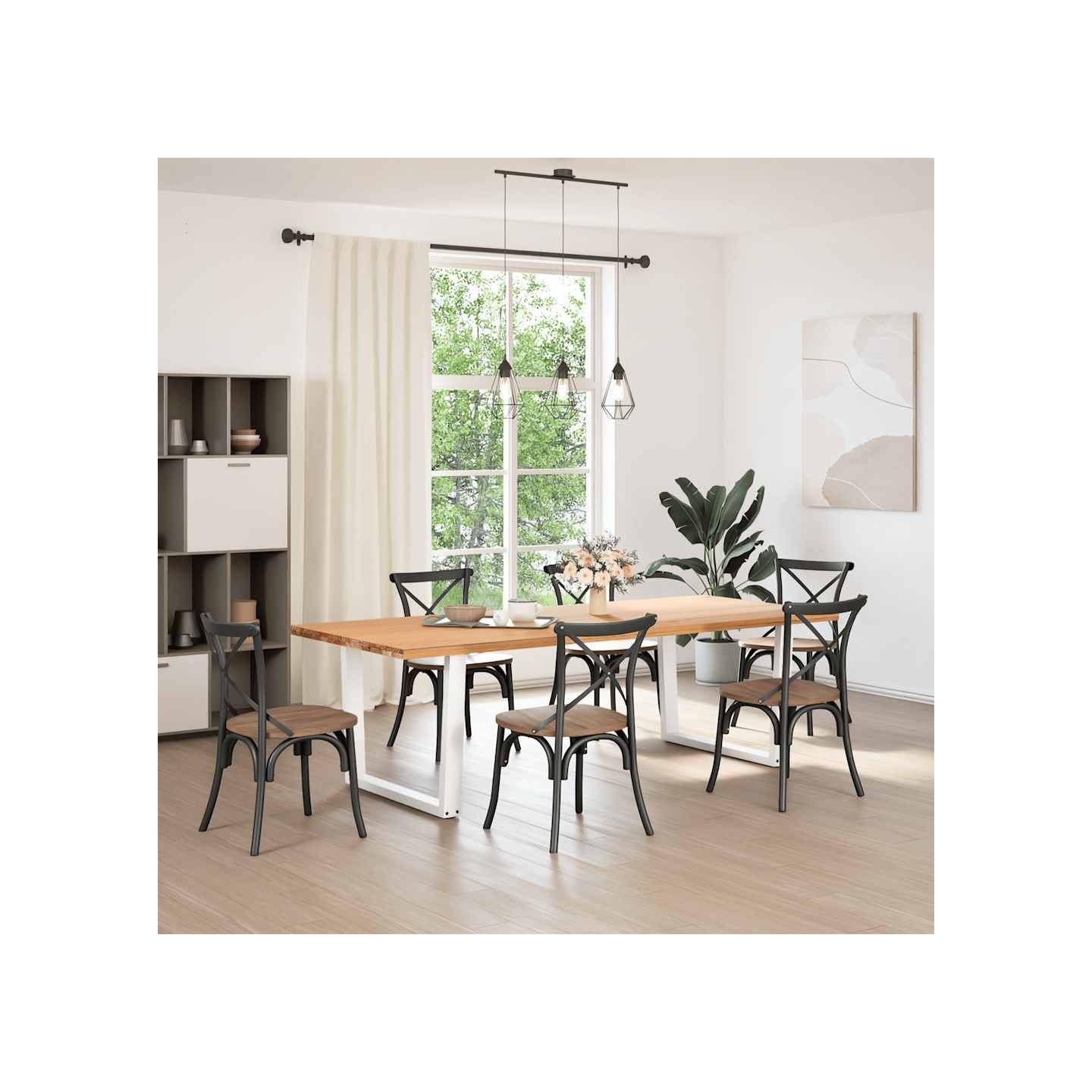 Pieds de table à manger forme de V 2 pcs blanc 100x(72-73,3) cm