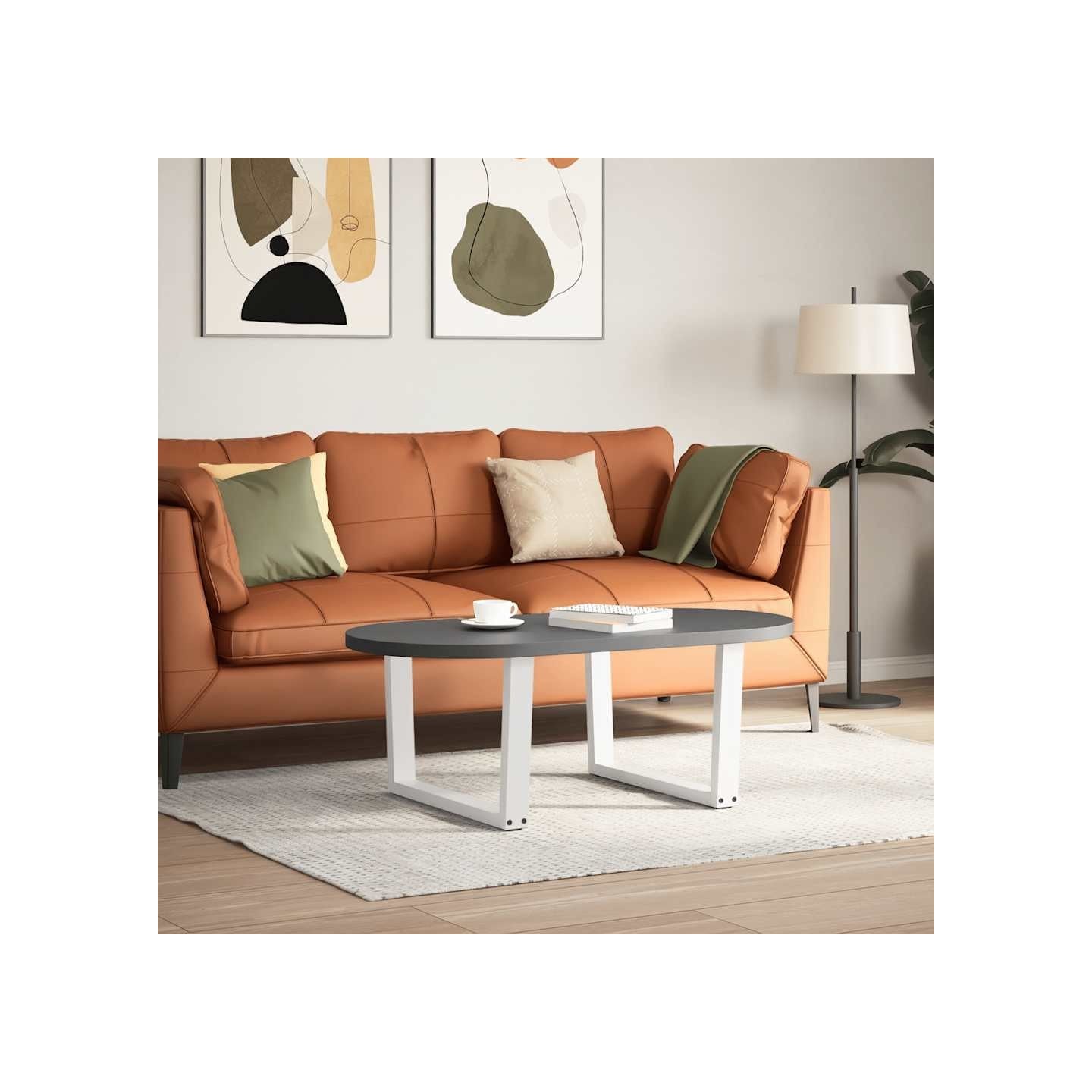 Pieds de table basse en forme de V 2 pcs blanc 70x(42-43,3) cm
