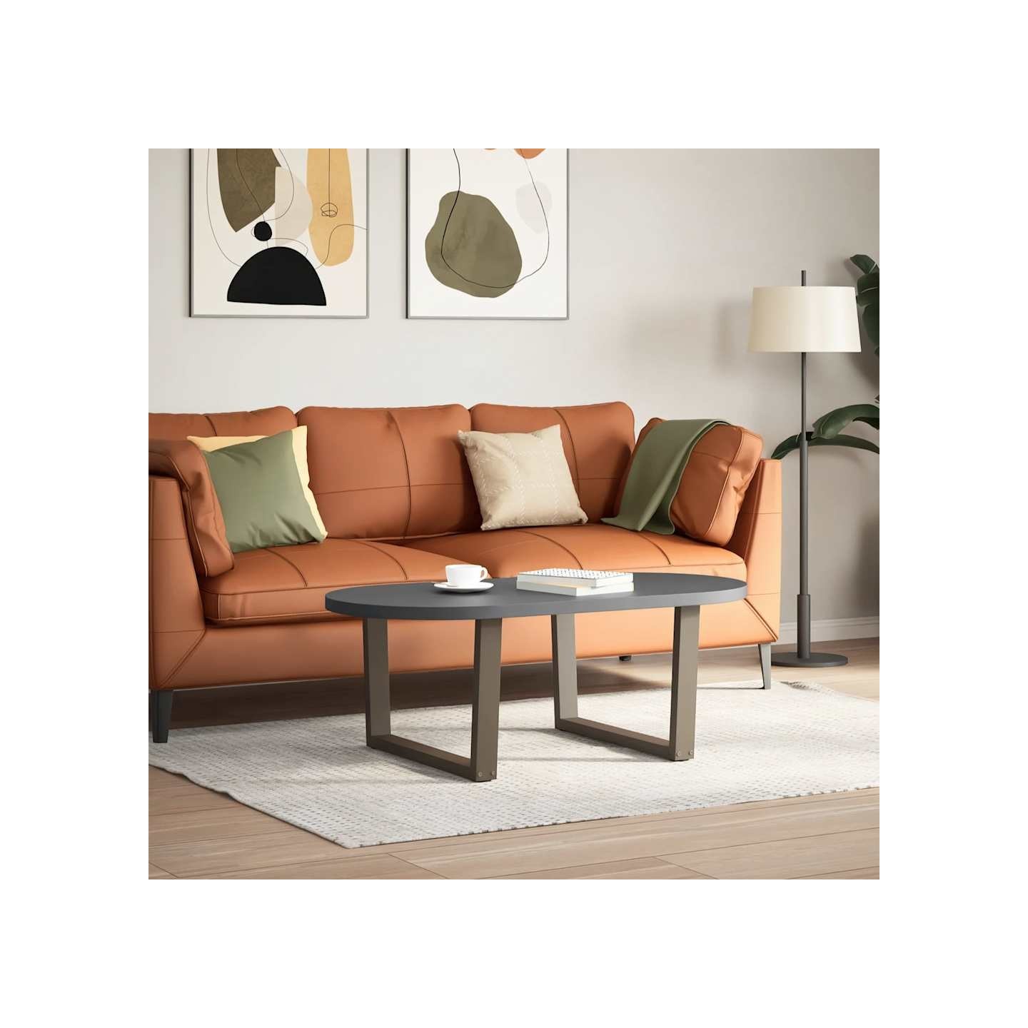 Pieds de table basse en forme de V 2 pcs naturel 70x(42-43,3)cm