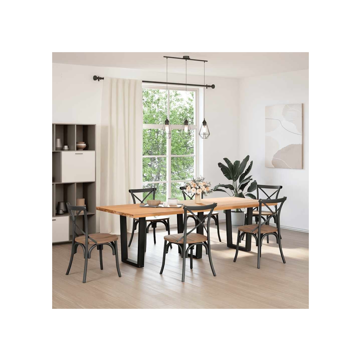 Pieds de table à manger en V 3 pièces Noir 70 x (72-73,3) cm Acier