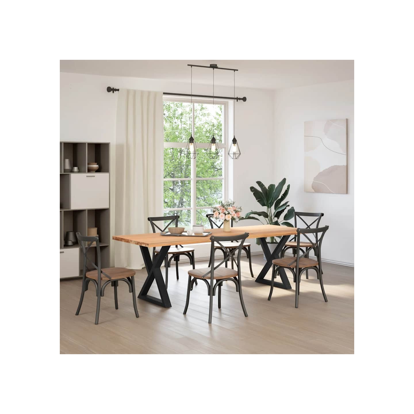 Pieds de table à manger 2 pièces Noir 70 x (72-73,3) cm Acier
