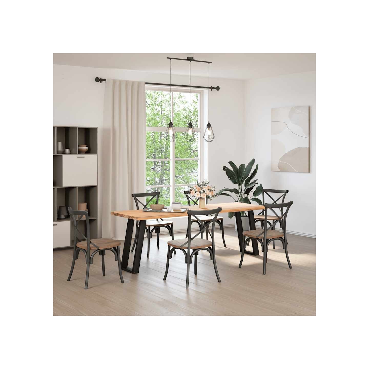 Pieds de table console en U, 2 pièces, noir, 38 x (72-73) cm, acier