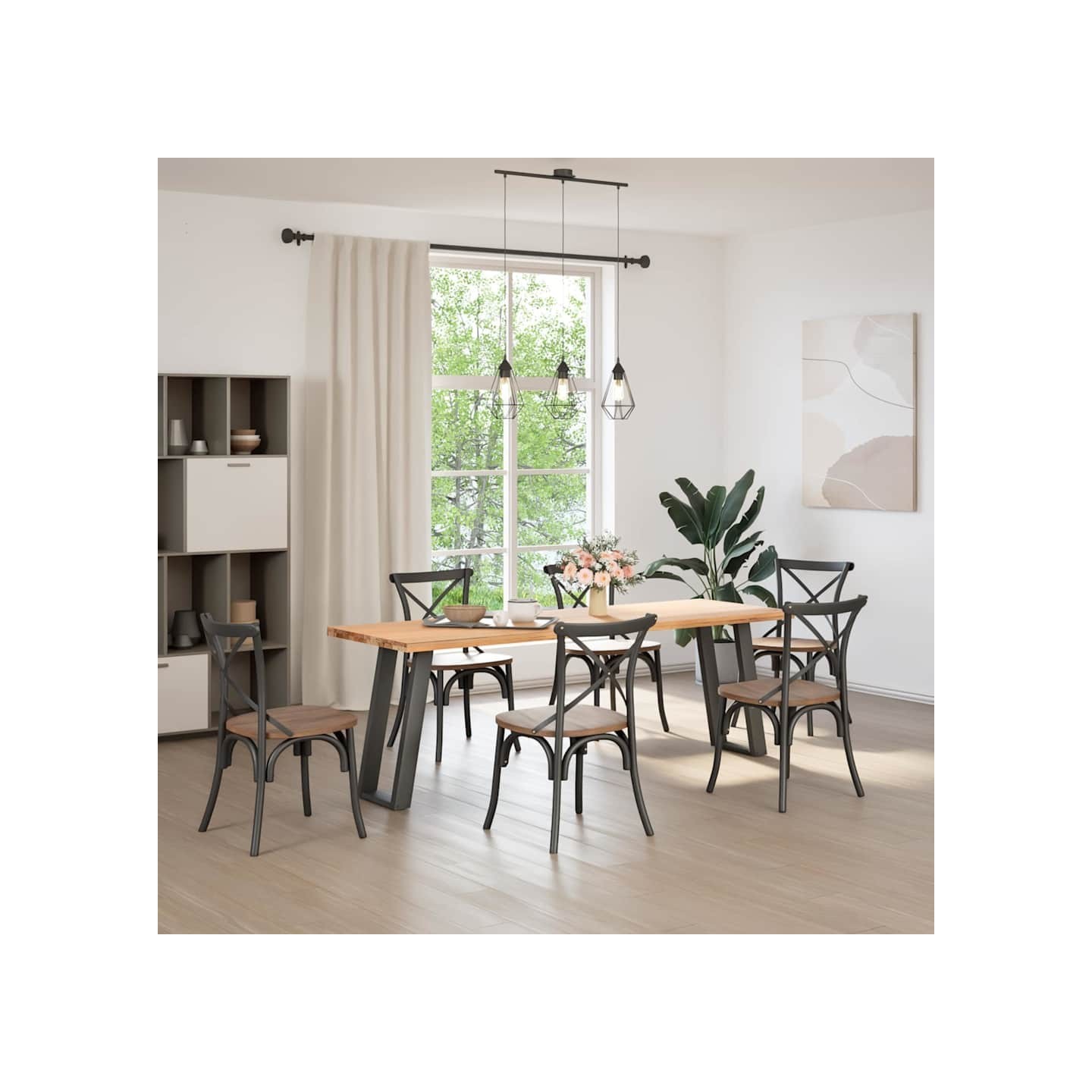 Pieds de table console en U 2 pièces anthracite 28x(72-73) cm