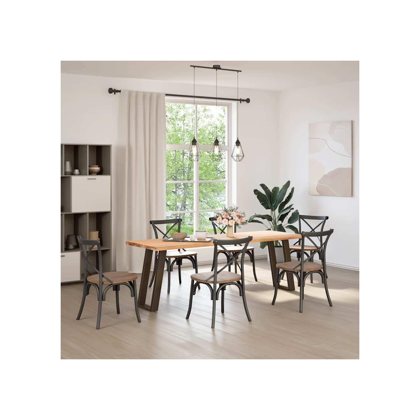 Pieds de table console en U 2 pièces acier naturel 38x(72-73)cm