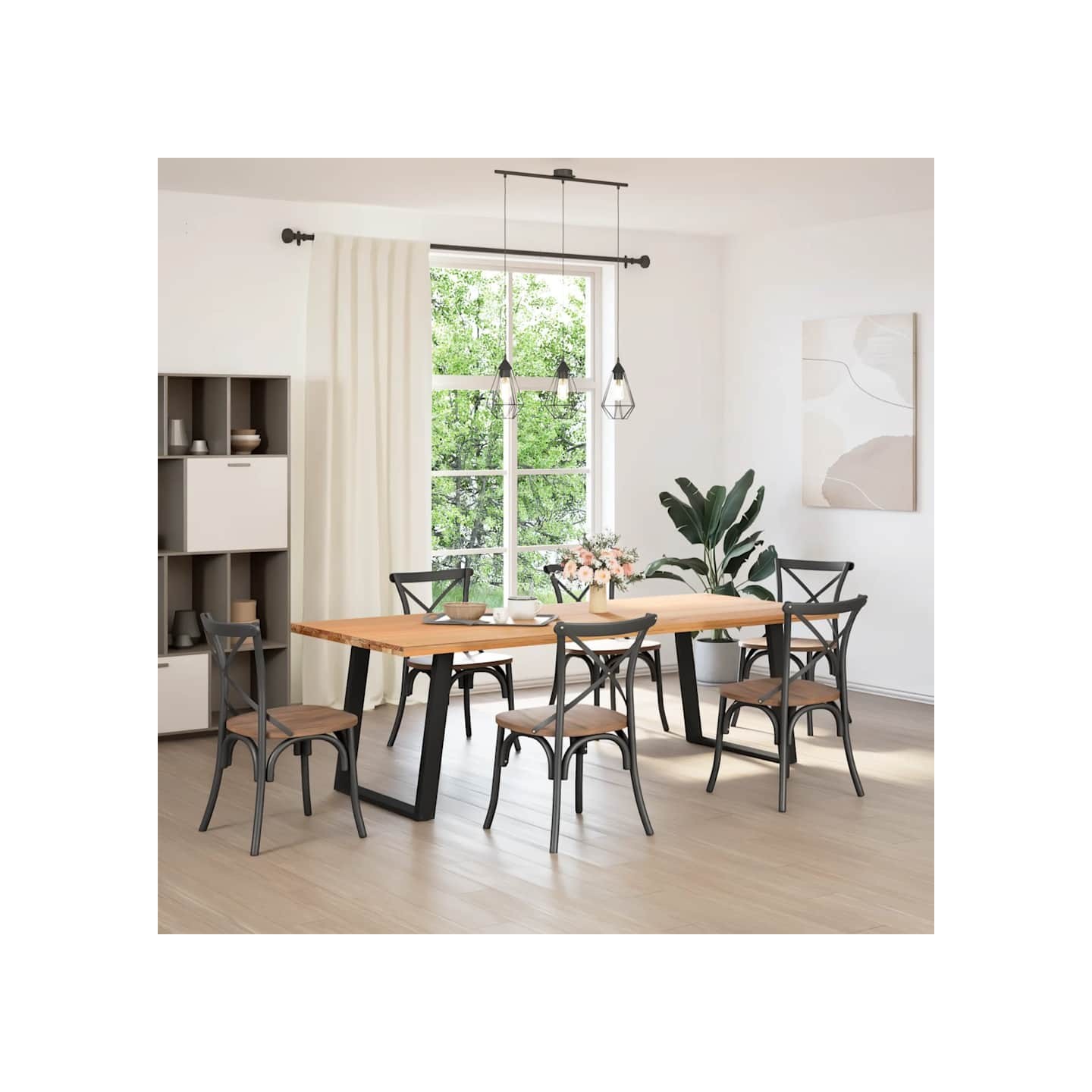 Pieds de table à manger en U 2 pièces Noir 80 x (72-73) cm Acier