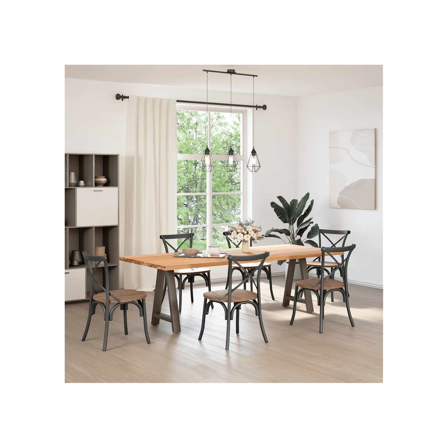 Pieds de table à manger en forme de A 2 pièces 50x(72-73) cm