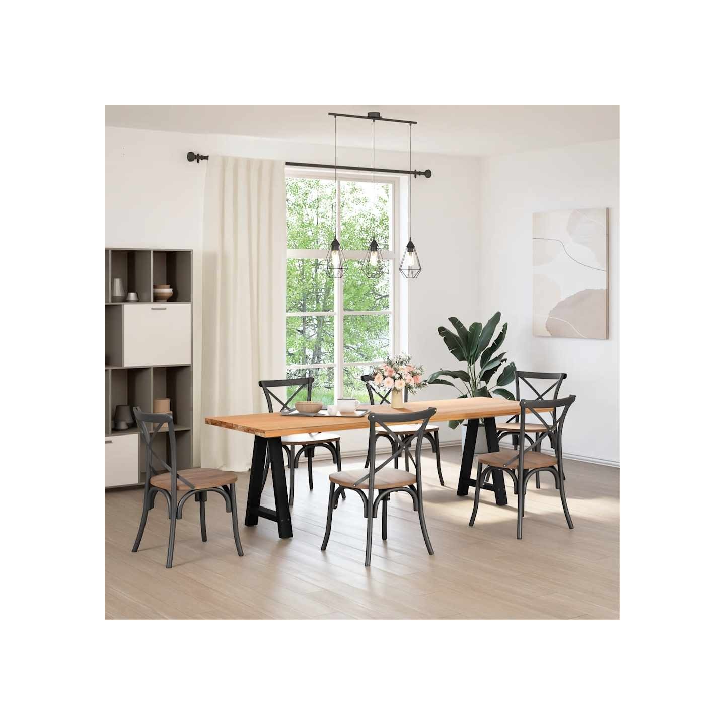Pieds de table à manger en forme de A 2 pcs Noir 60x(72-73) cm