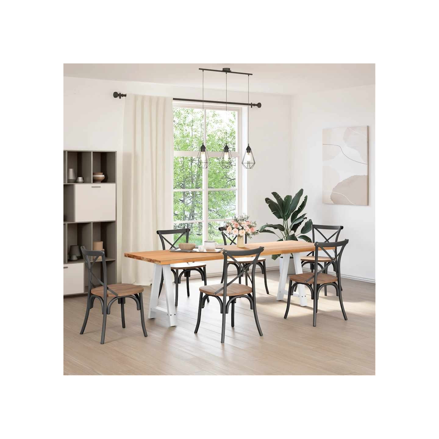 Pieds de table à manger en forme de A 2 pcs blanc 50x(72-73) cm