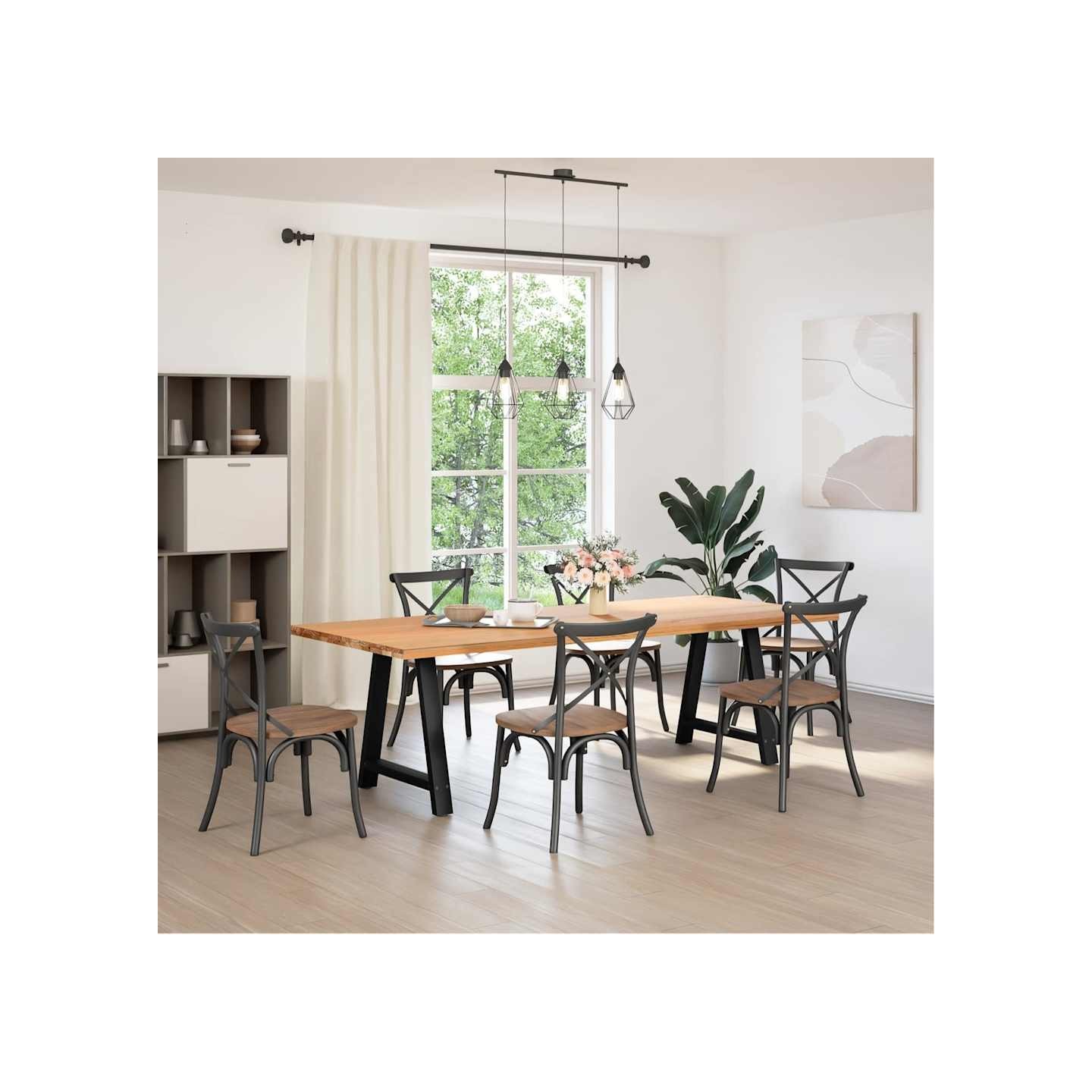 Pieds de table à manger en forme de A 2 pcs Noir 80x(72-73) cm