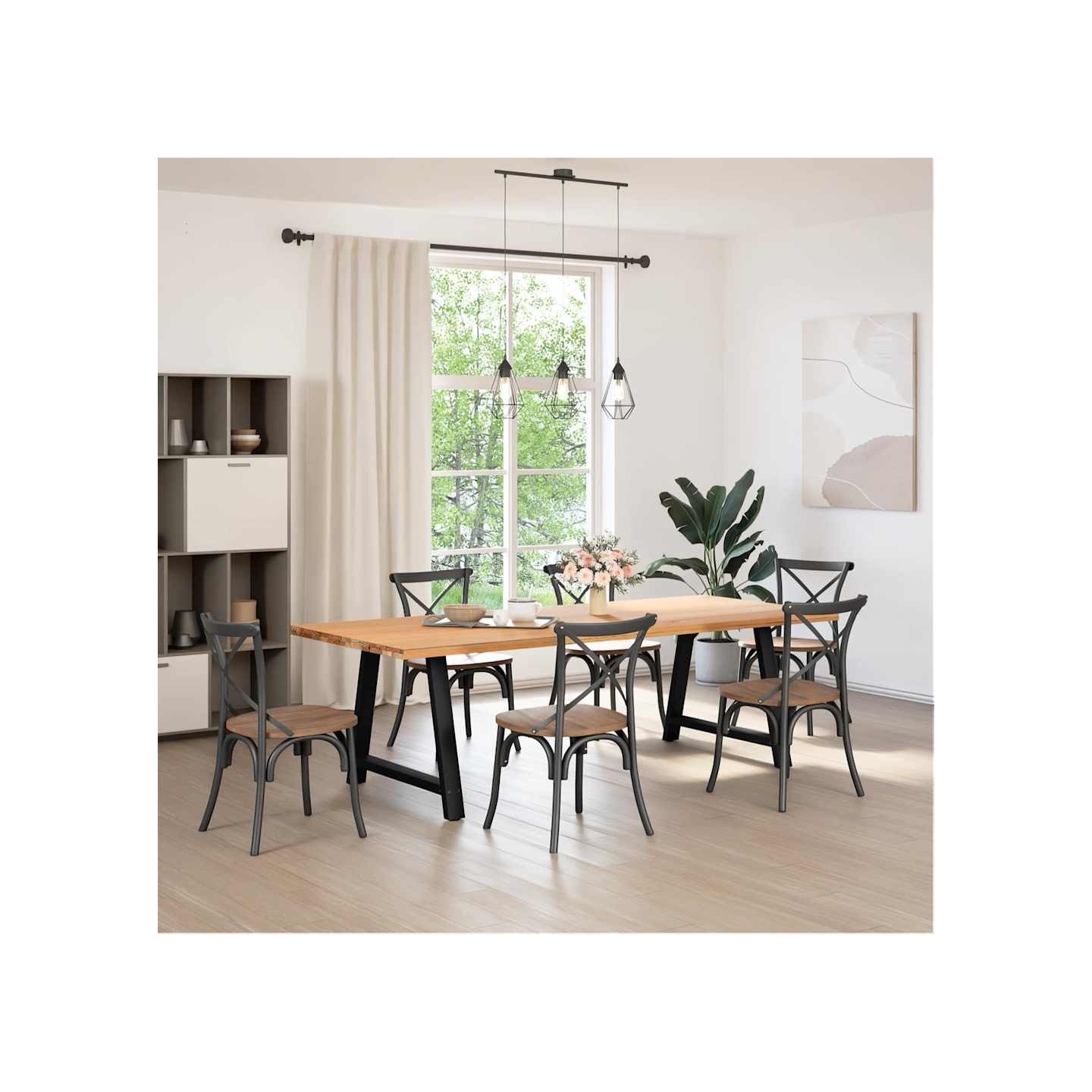 Pieds de table à manger en forme de A 2 pcs noir 90x(72-73) cm
