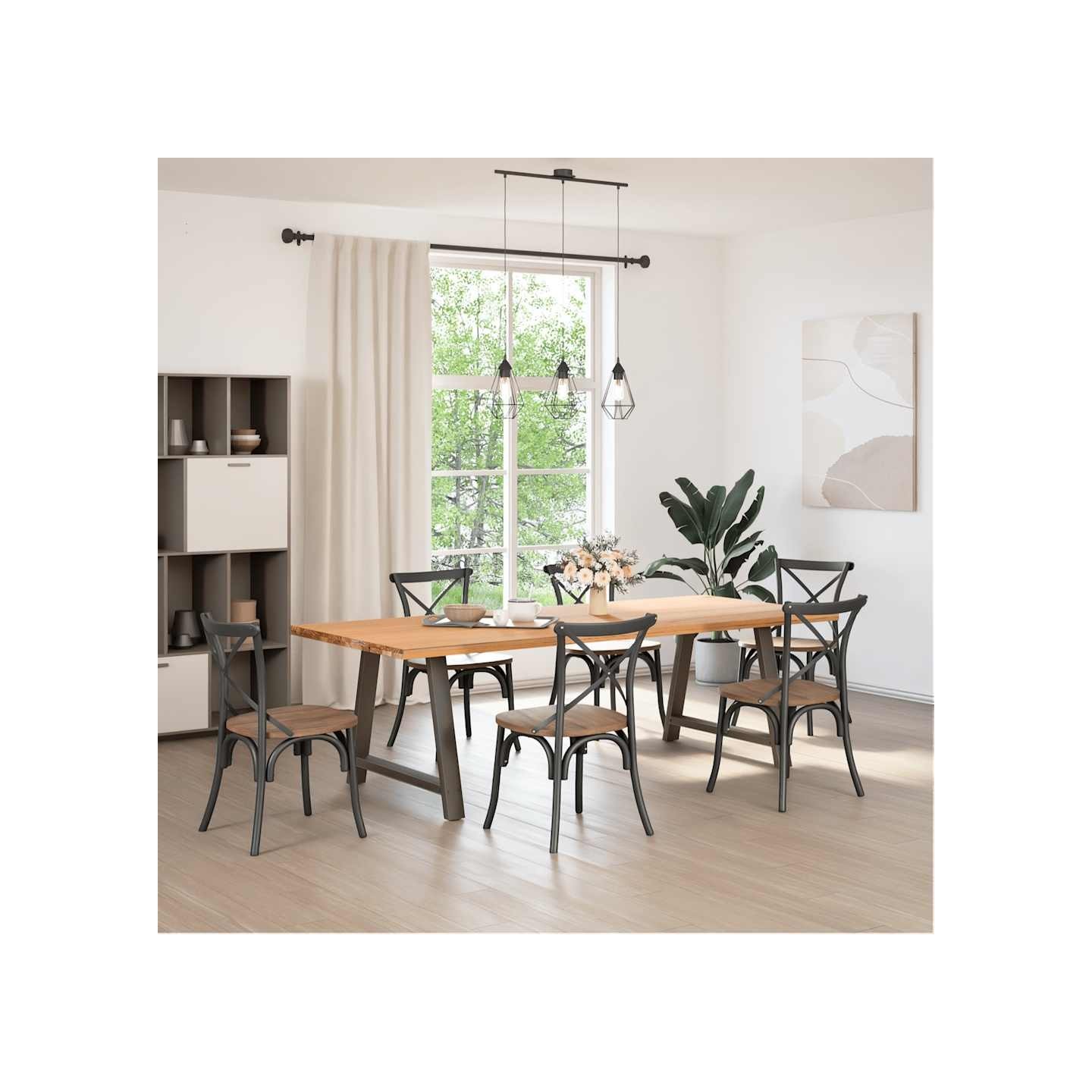 Pieds de table à manger en forme de A 2 pièces 100x(72-73) cm