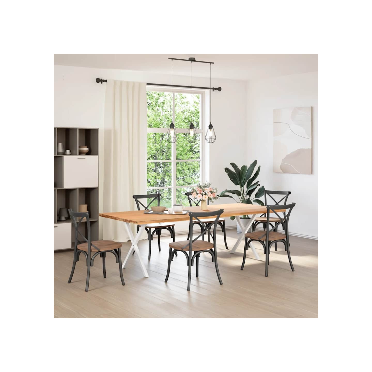 Pieds de table à manger en forme de X, 2 pièces, blanc, 70 x (72-73) cm, acier
