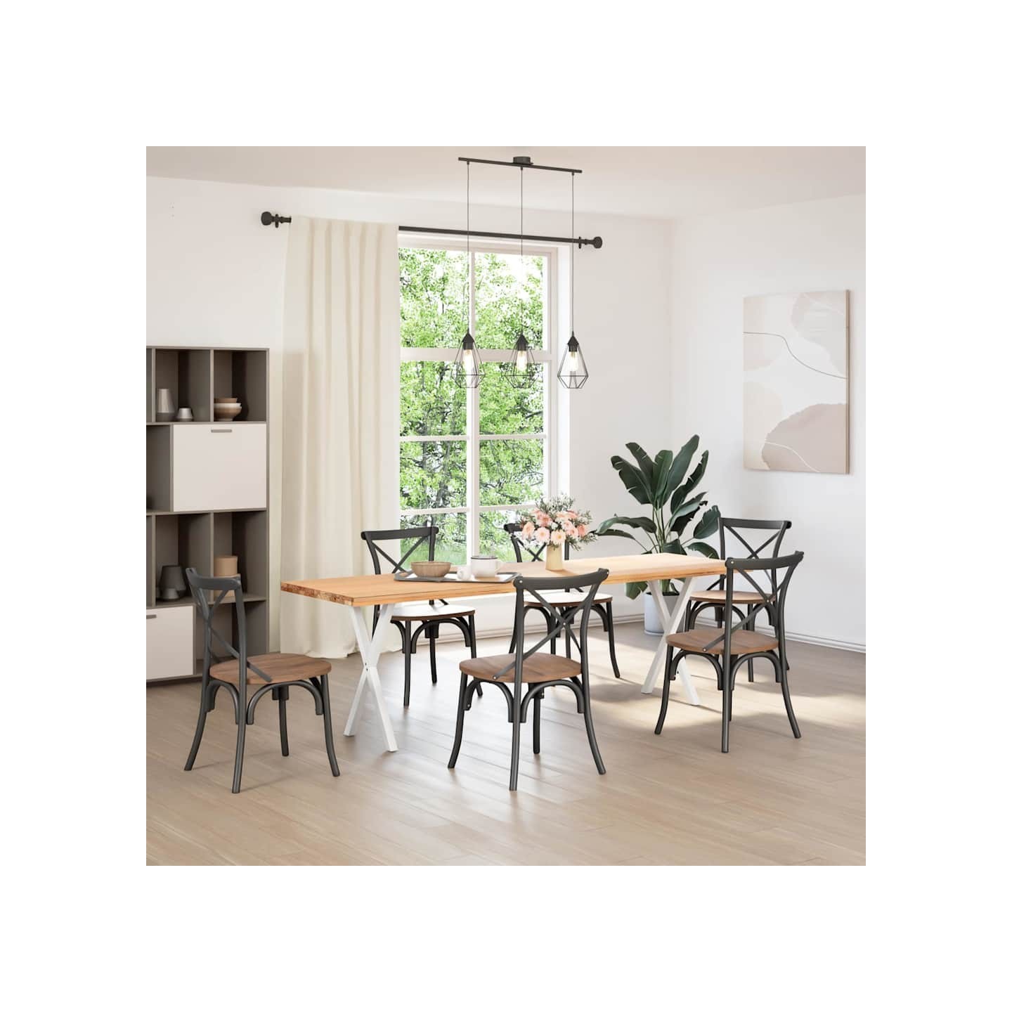 Pieds de table à manger en forme de X 2 pcs blanc 57x(72-73) cm