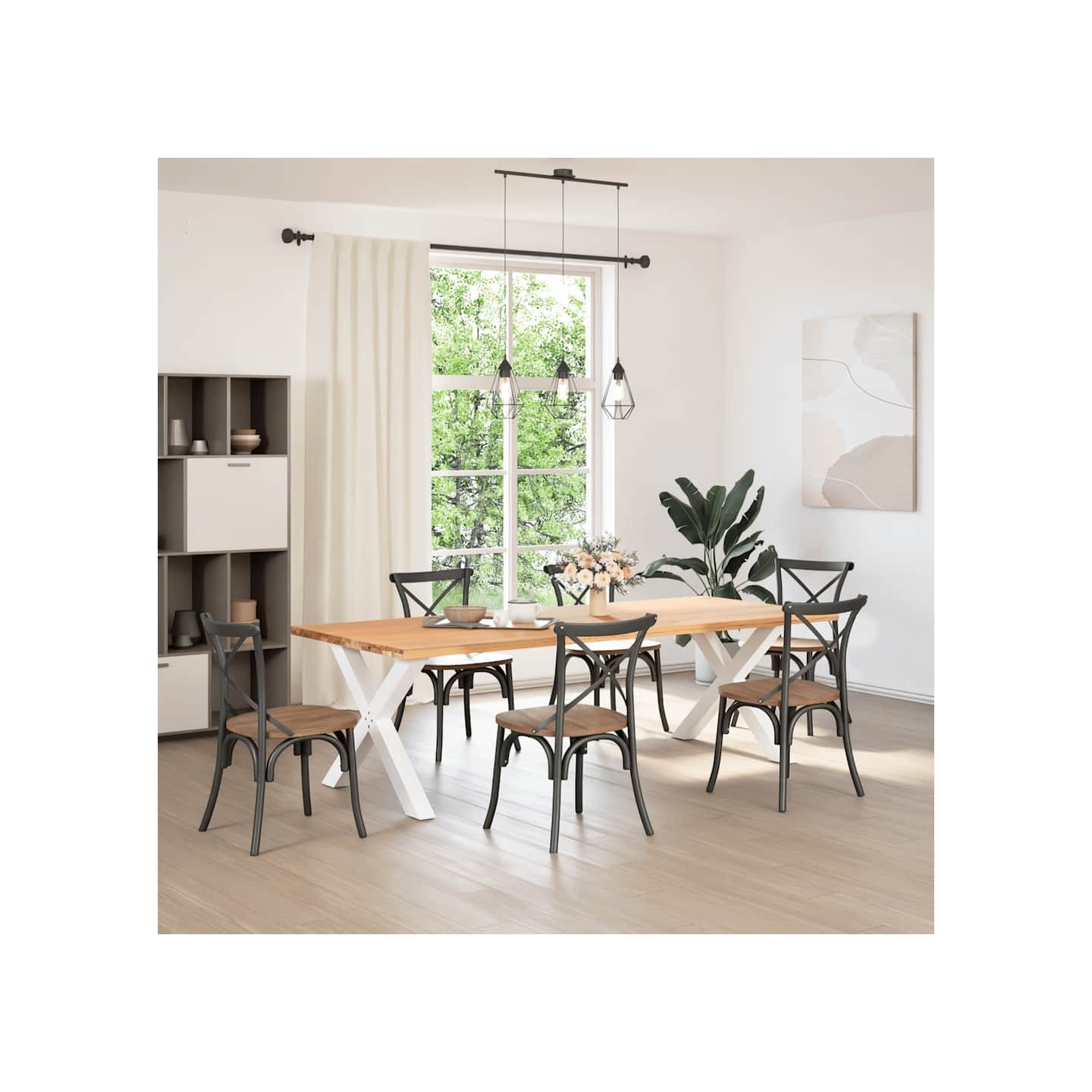 Pieds de table à manger en forme de X 2 pcs blanc 90x(72-73) cm
