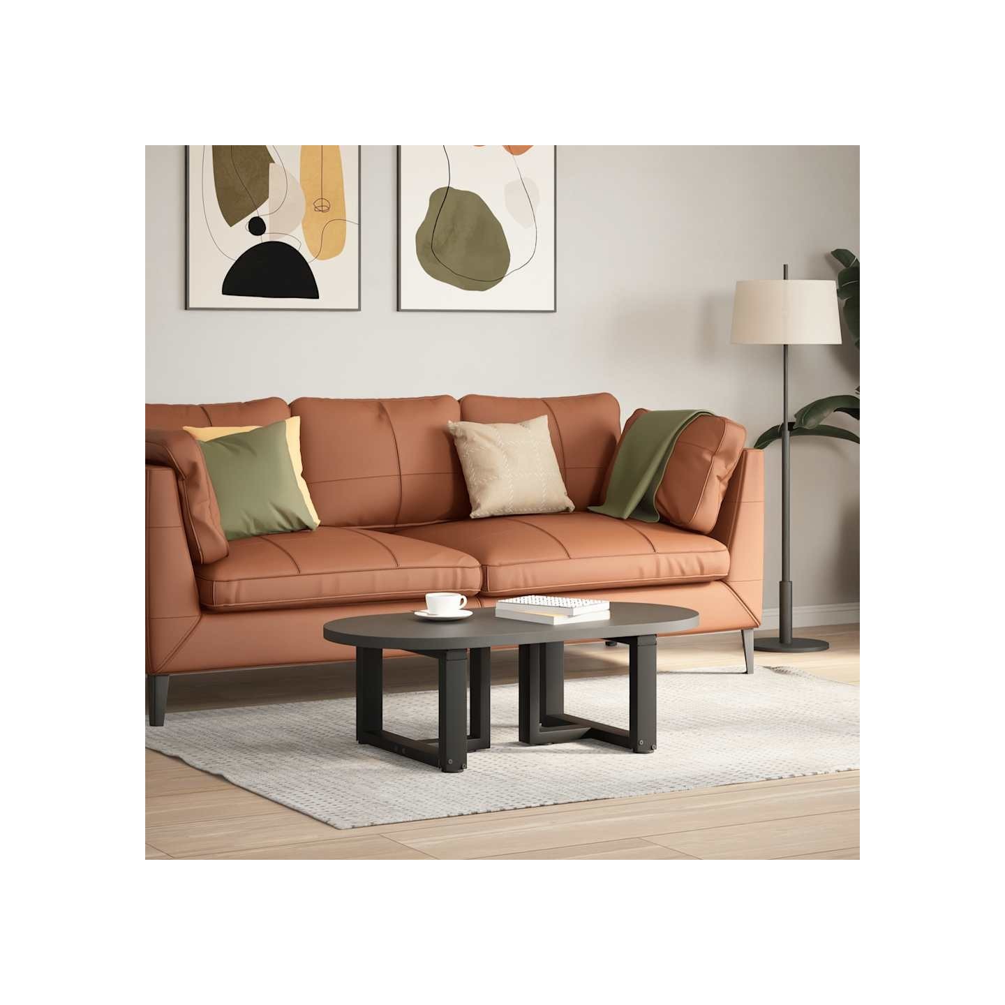 Pieds de table basse en T 2 pièces noir 40x25x(30-31) cm acier
