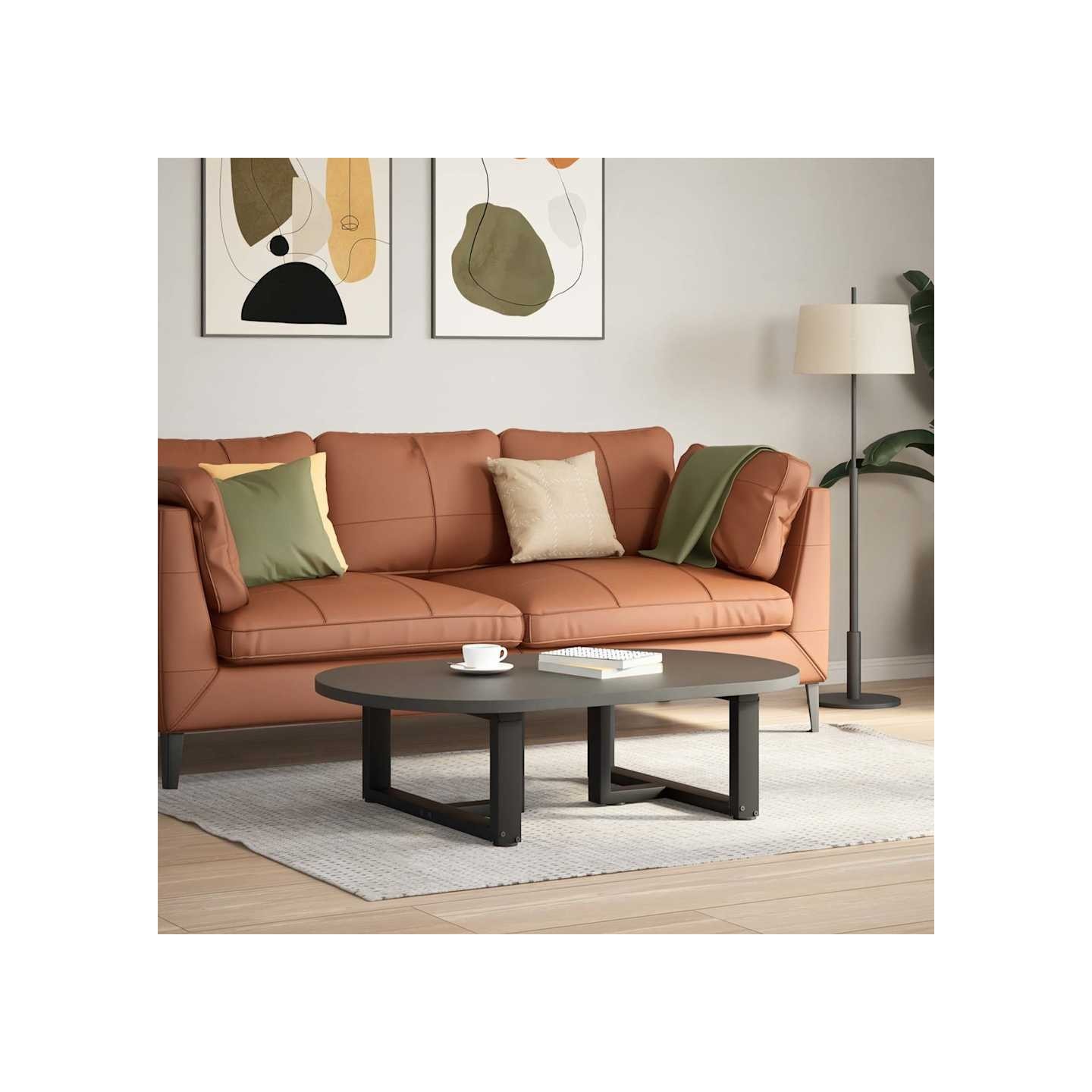 Pieds de table basse en T 2 pièces noir 70x25x(30-31) cm acier