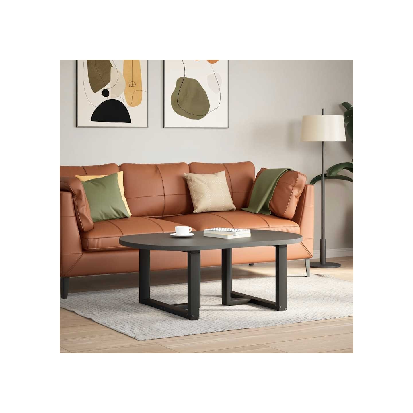 Pieds de table basse en T 2 pièces noir 60x25x(42-43) cm acier