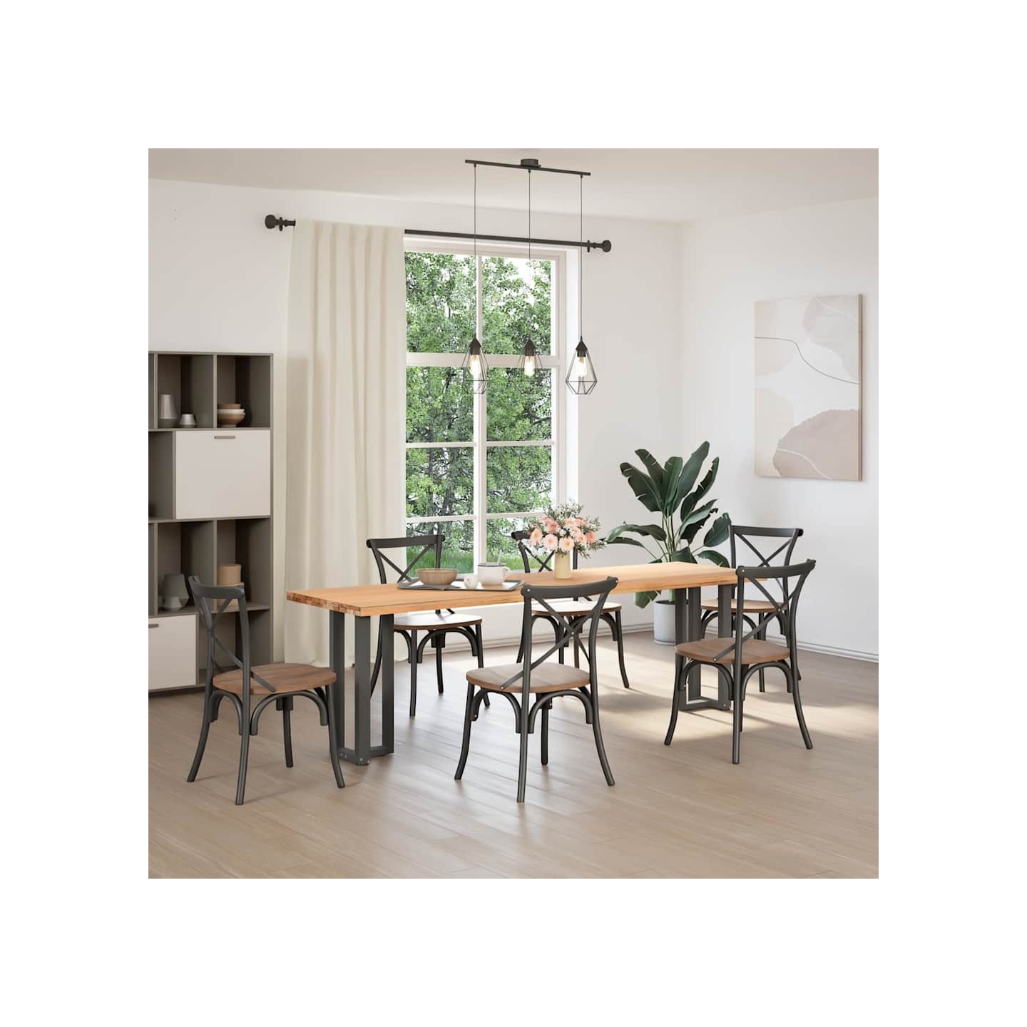 Pieds de table console en T 2 pièces anthracite 25x28x(72-73)cm