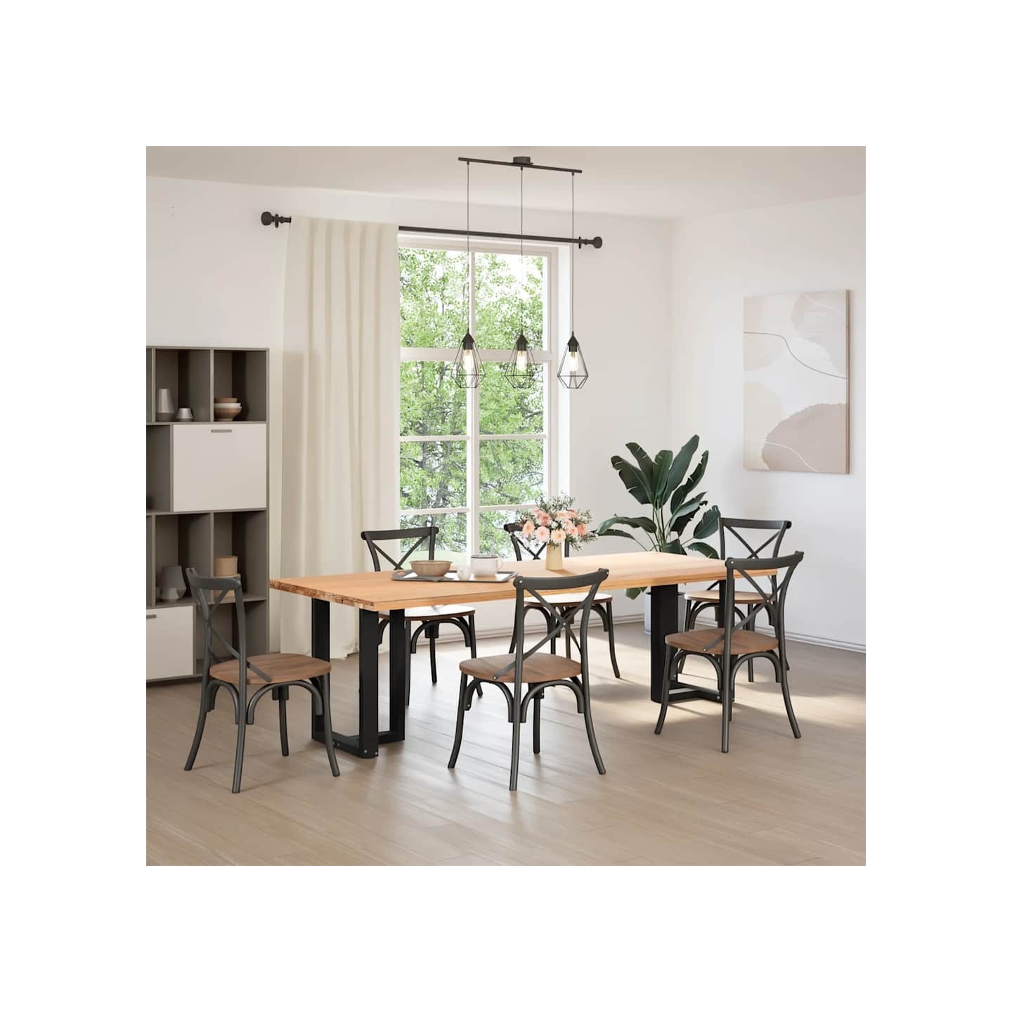Pieds de table à manger en T 2 pièces noir 50x35x(72-73) cm