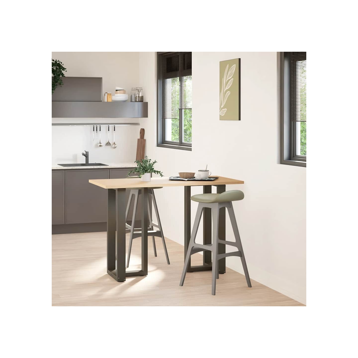 Pieds de table de bar en forme de T 2 pcs noir 40x35x(90-91) cm
