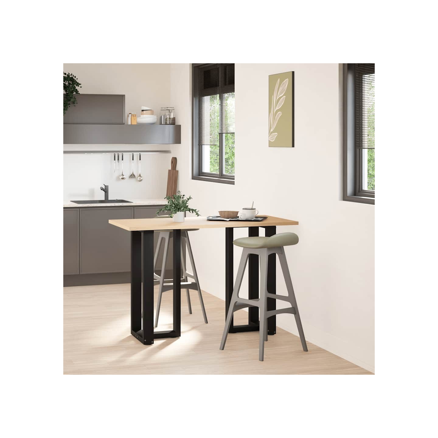 Pieds de table de bar en forme de T 2 pcs noir 50x35x(90-91) cm