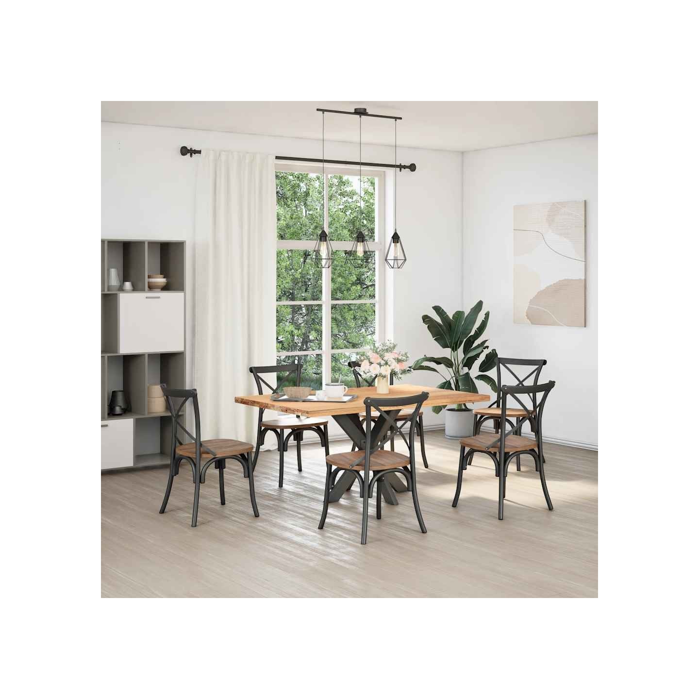 Pied de table à manger en araignée anthracite 85x85x(72-73) cm
