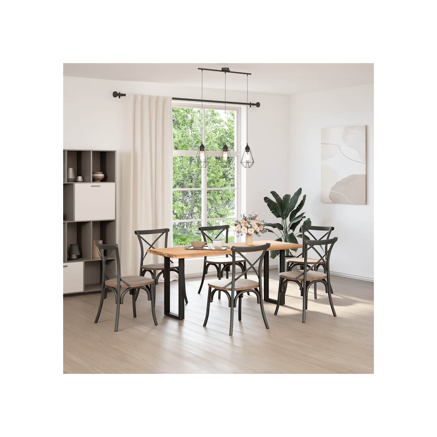 Pieds de table console en U, 2 pièces, noir, 28 x (72-73) cm, acier