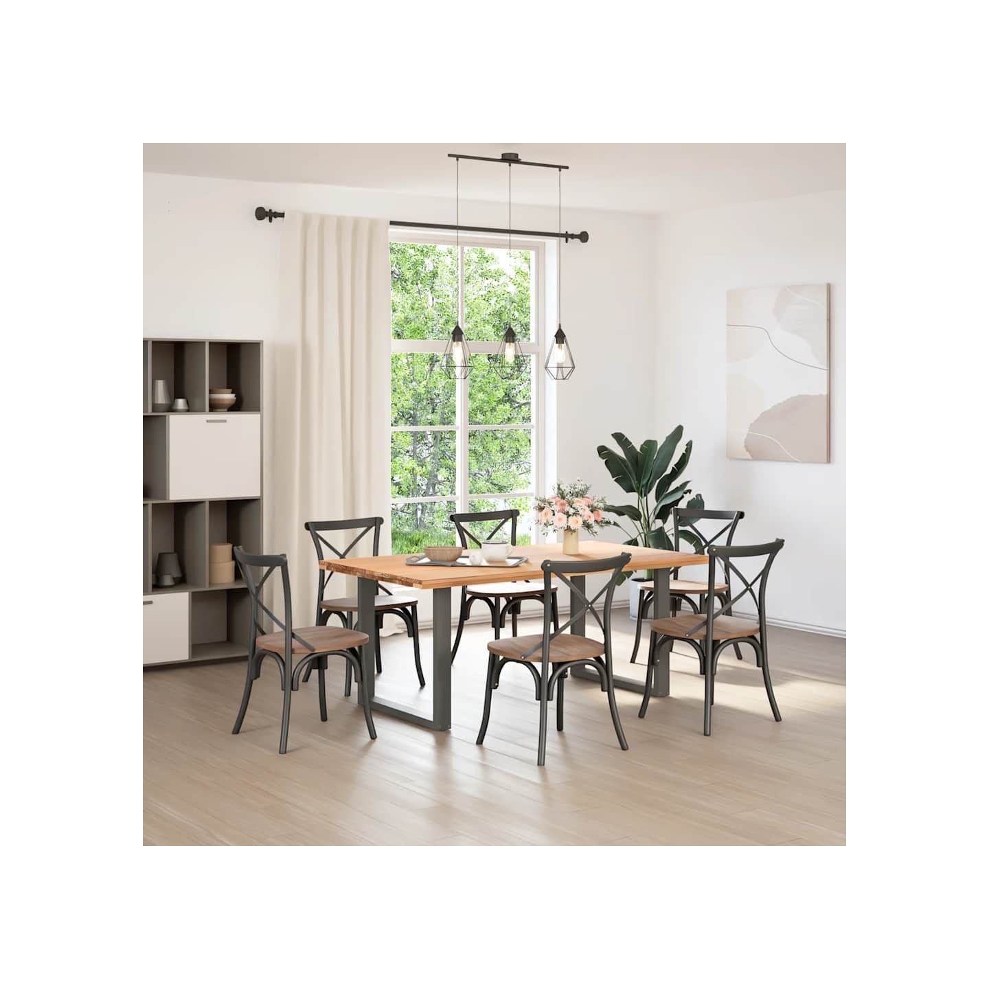 Pieds de table à manger en U 2 pièces anthracite 80x(72-73) cm