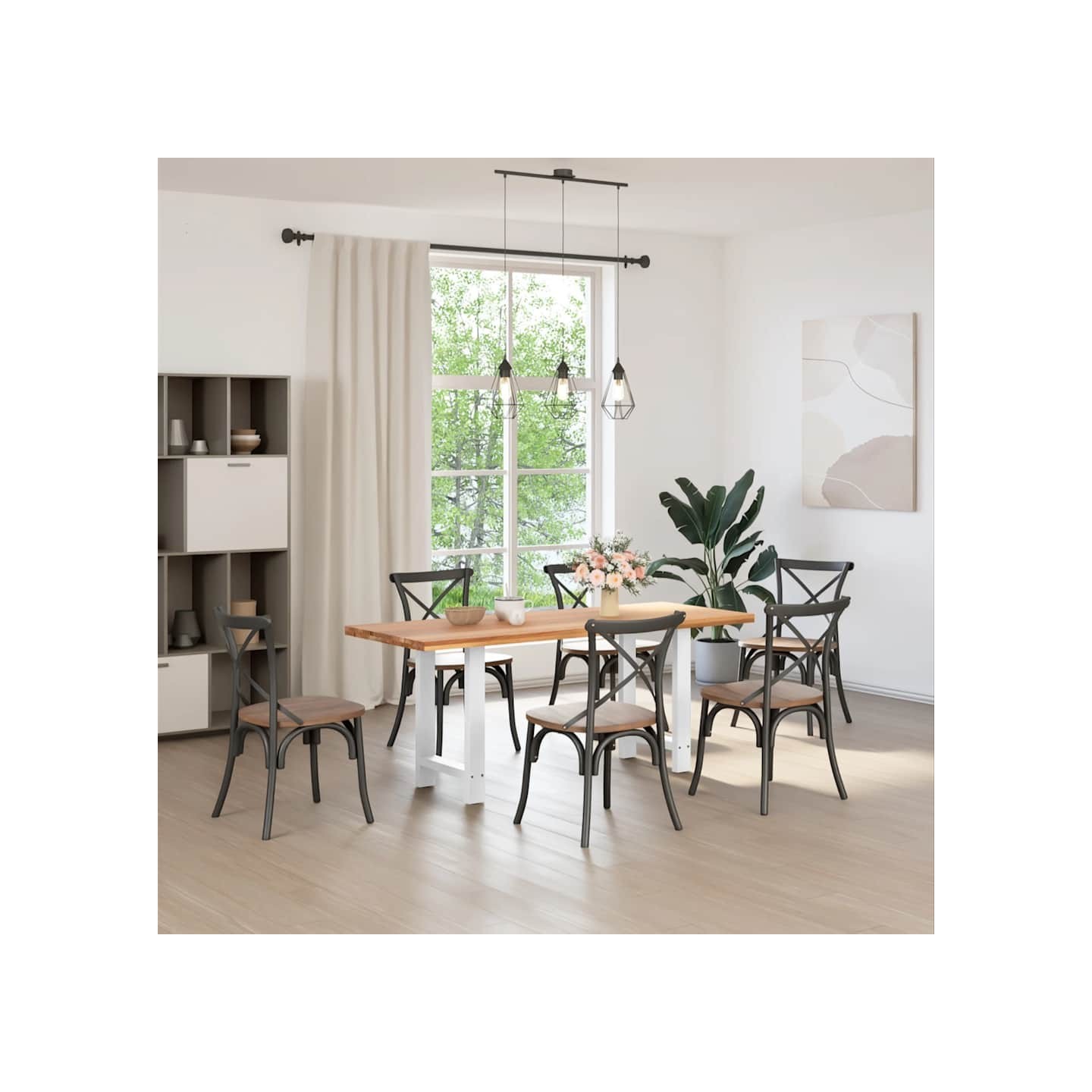 Pieds de table à manger Blanc 2 pièces 50 x (72-73) cm Acier
