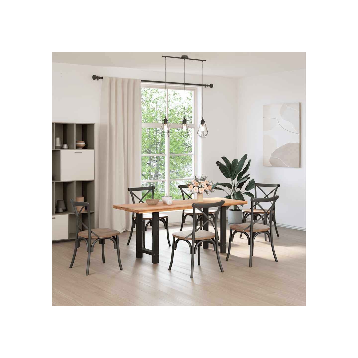 Pieds de table à manger Noir 2 pièces 60 x (72-73) cm Acier