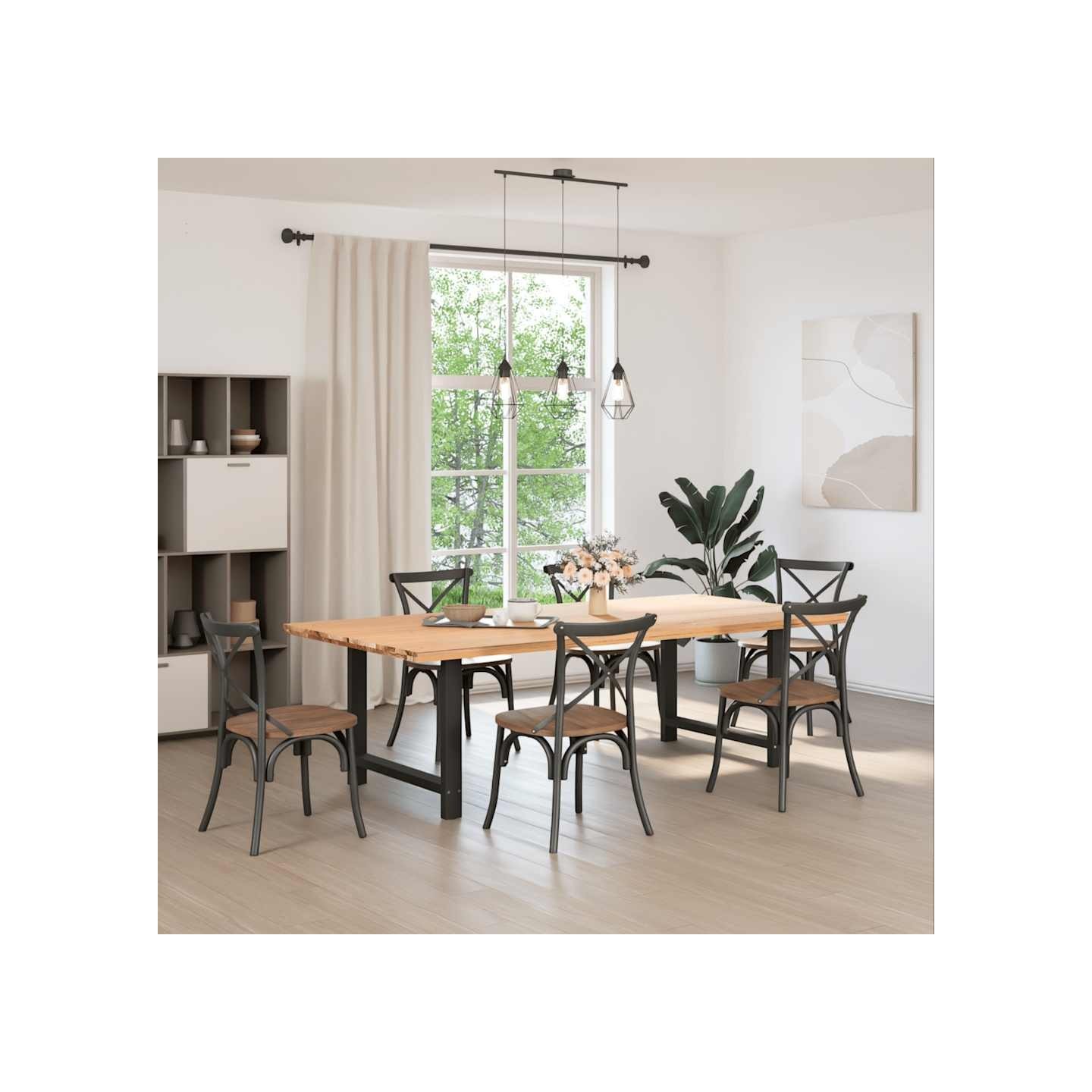 Pieds de table à manger Noir 2 pièces 100x(72-73) cm Acier