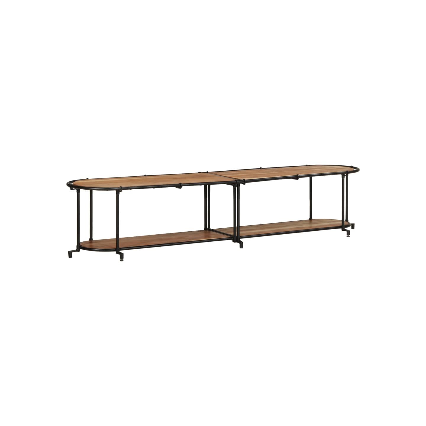 Meuble TV 200x42x40 cm bois d'acacia massif
