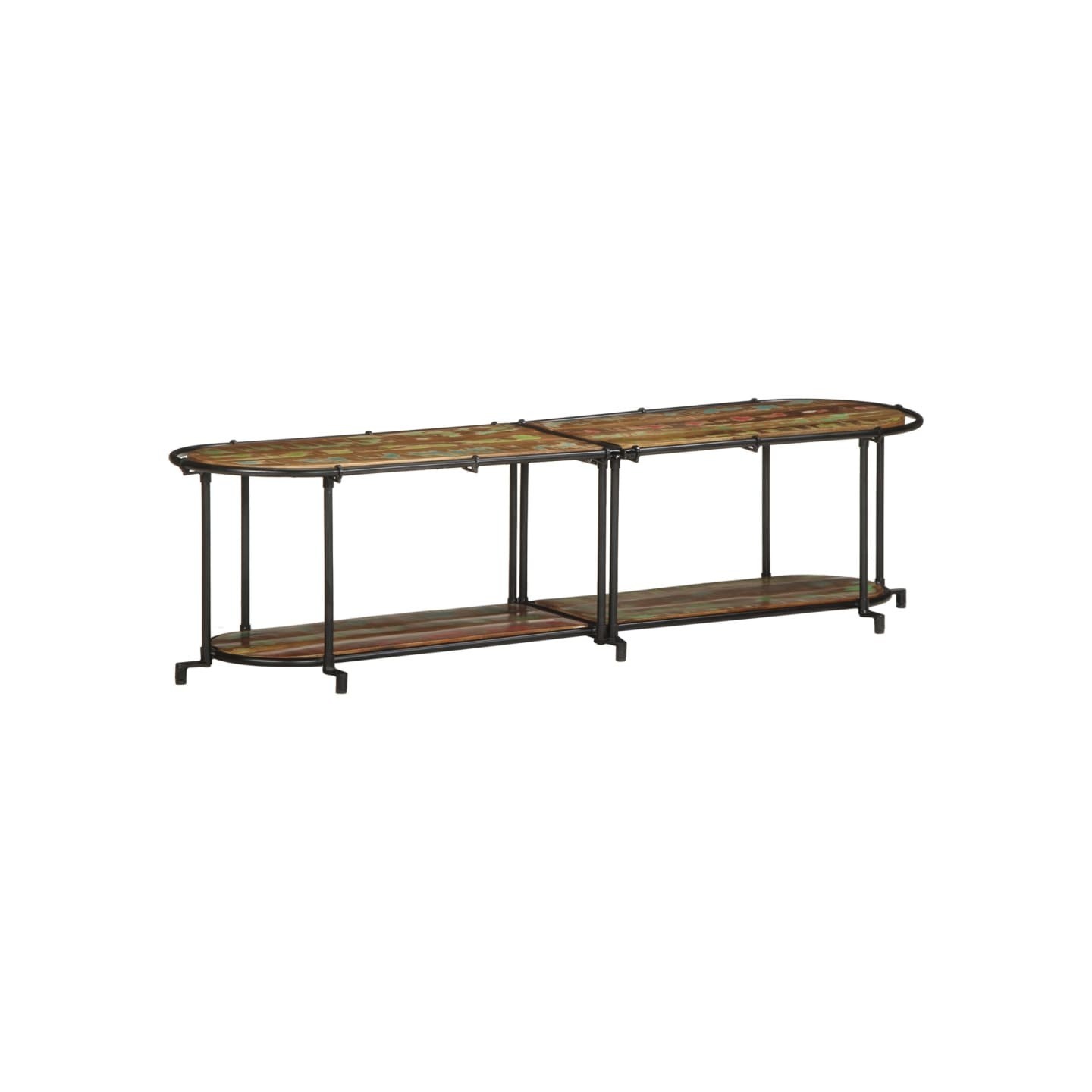 Meuble TV 160x42x40 cm bois massif de récupération