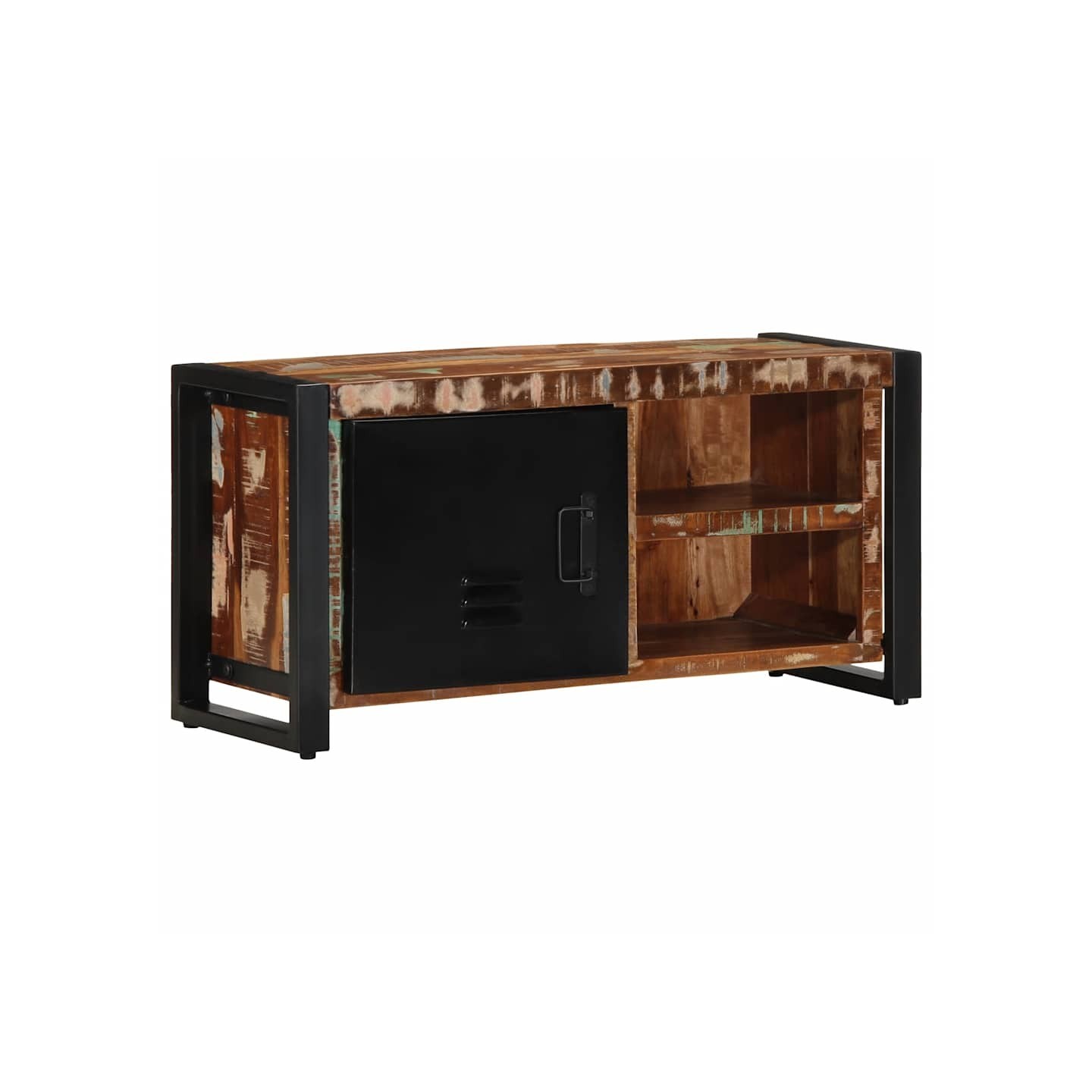 Meuble TV 80x30x40 cm bois de récupération massif