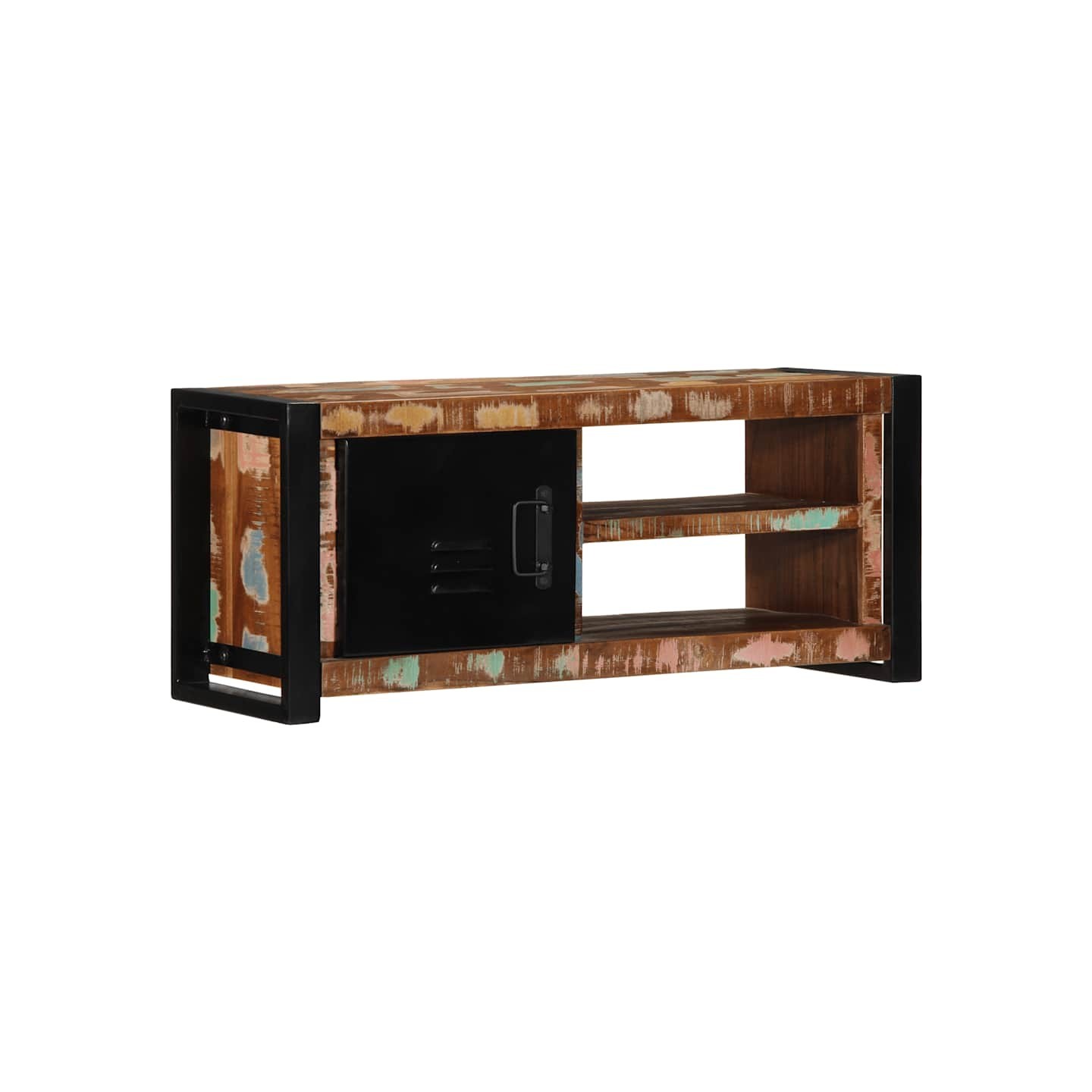 Meuble TV 80x30x35 cm bois massif de récupération