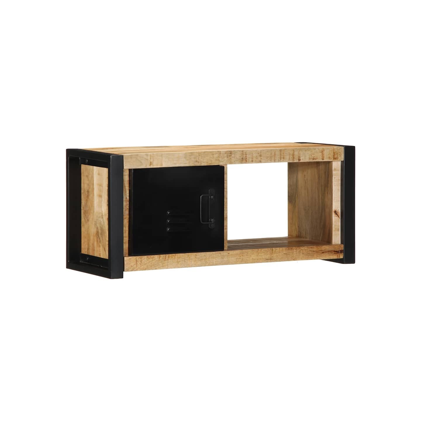 Meuble TV 80x30x35 cm bois massif de manguier brut
