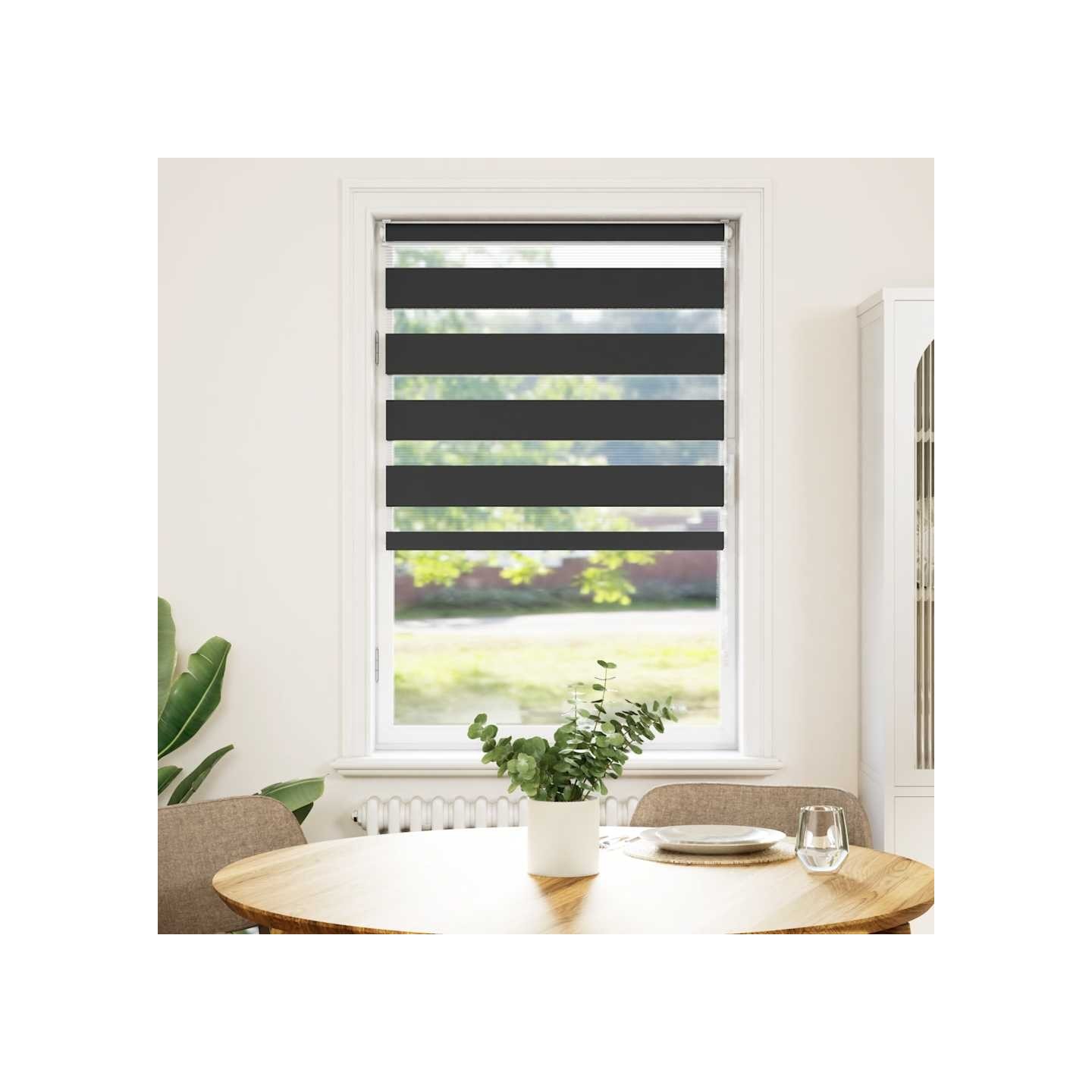 Store zèbre noir 80x100 cm largeur du tissu 75,9 cm polyester