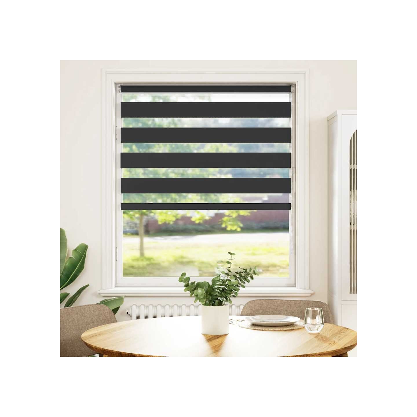 Store zèbre noir 100x150 cm largeur du tissu 95,9 cm polyester