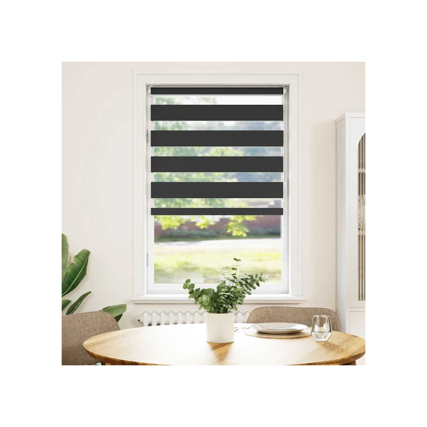 Store zèbre noir 90x150 cm largeur du tissu 85,9 cm polyester