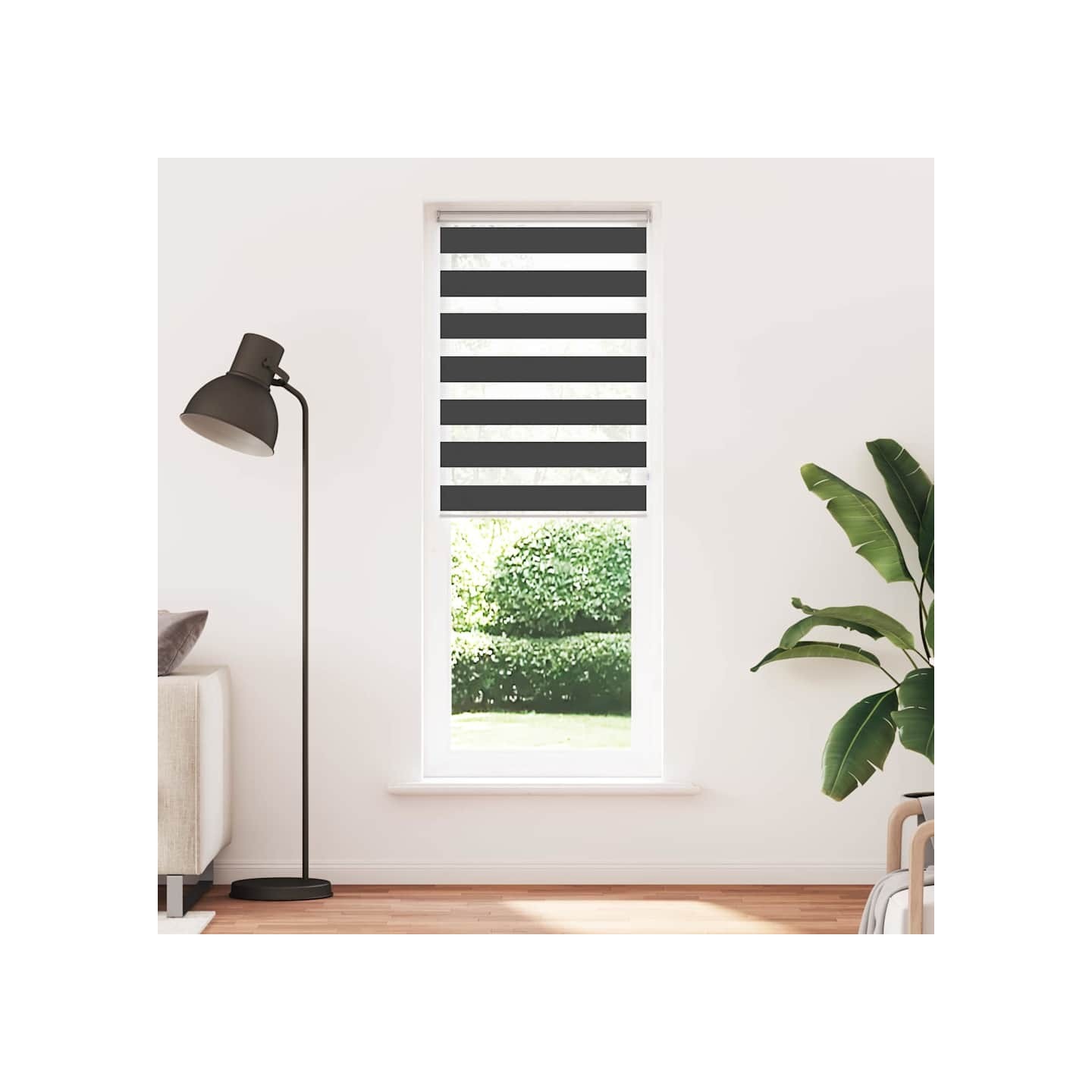 Store zèbre noir 70x230 cm largeur du tissu 65,9 cm polyester