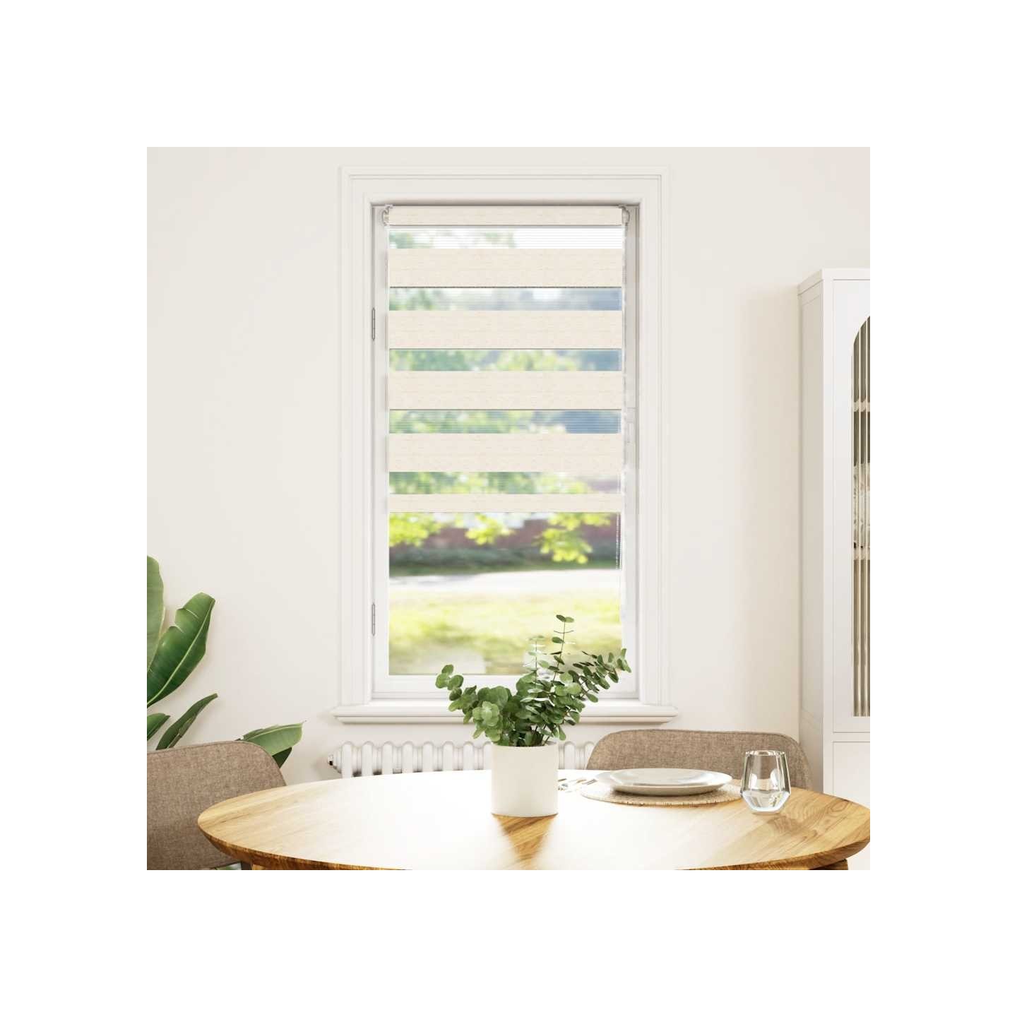 Store zèbre beige marbré largeur du tissu 55,9 cm polyester