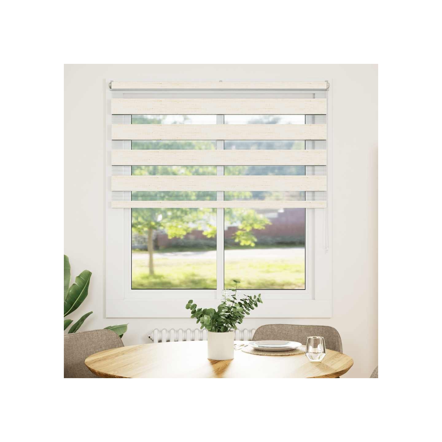 Store zèbre beige marbré largeur du tissu 115,9 cm polyester