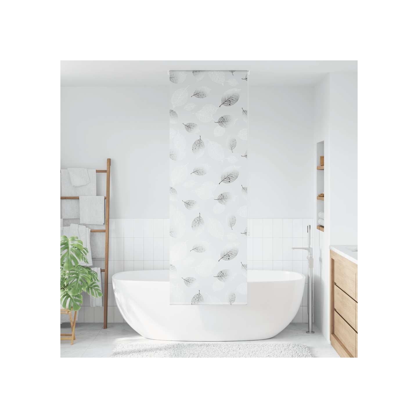 Store enrouleur de douche 80x240 cm largeur du tissu 76 cm