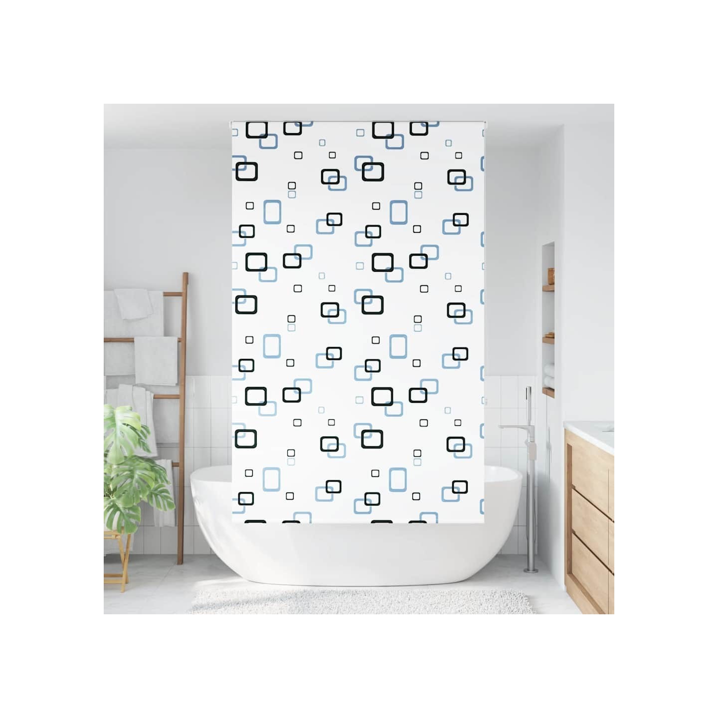 Store enrouleur de douche 140x240 cm largeur du tissu 136 cm