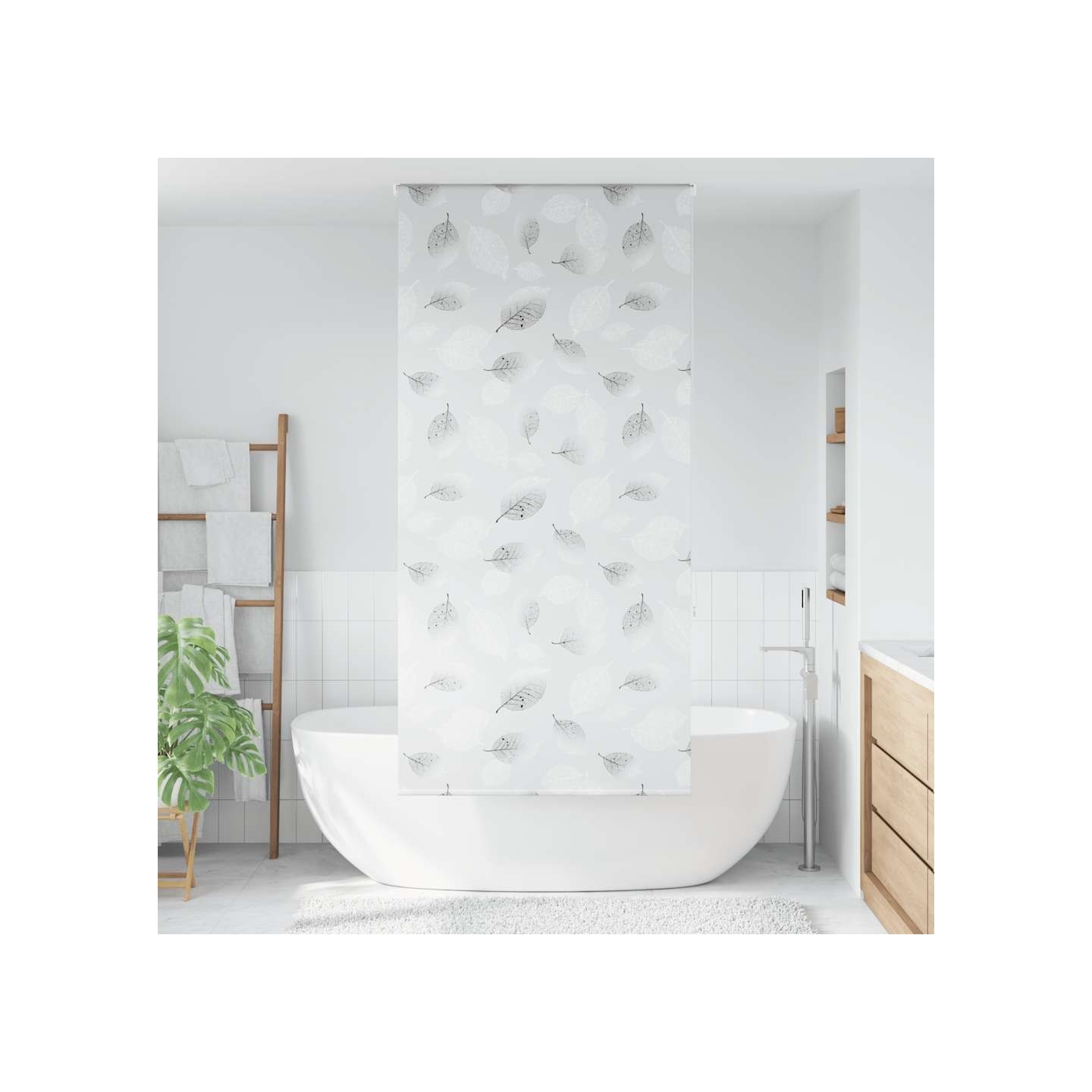 Store enrouleur de douche 100x240 cm largeur du tissu 96 cm