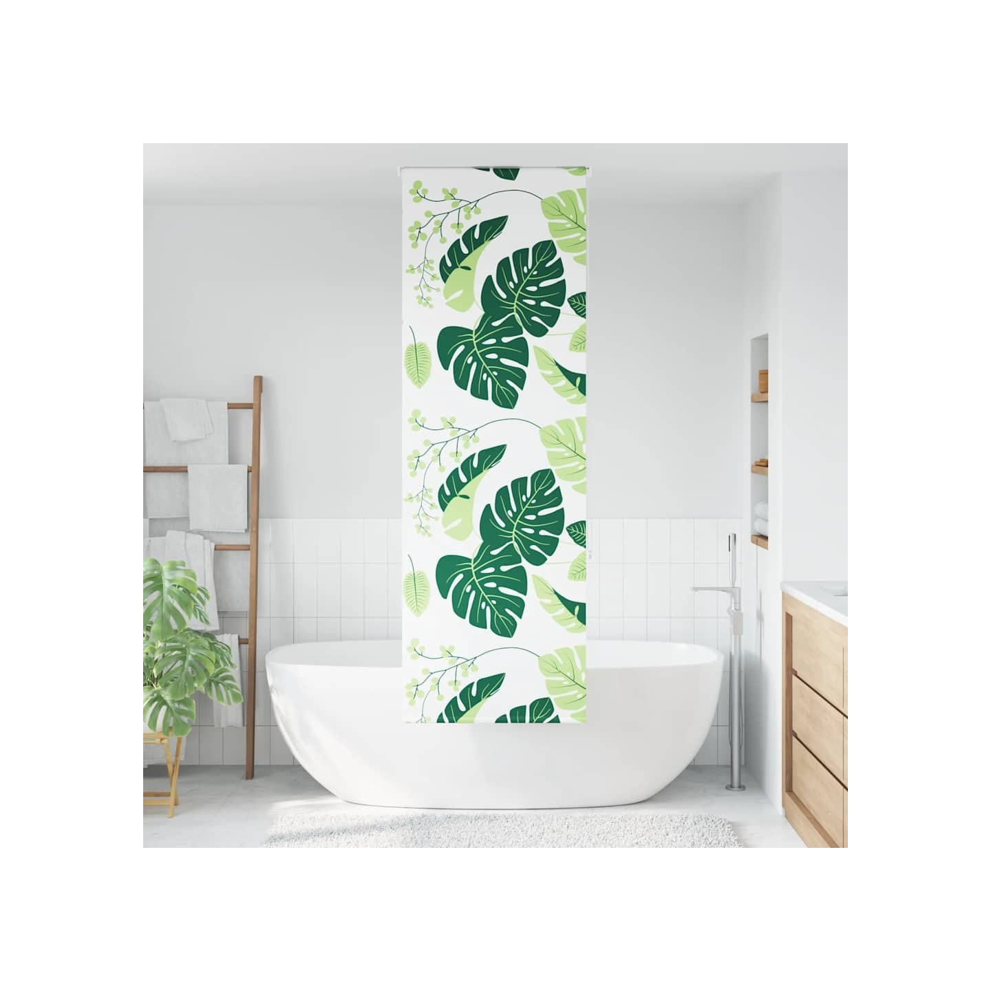 Store enrouleur de douche 80x240 cm largeur du tissu 76 cm