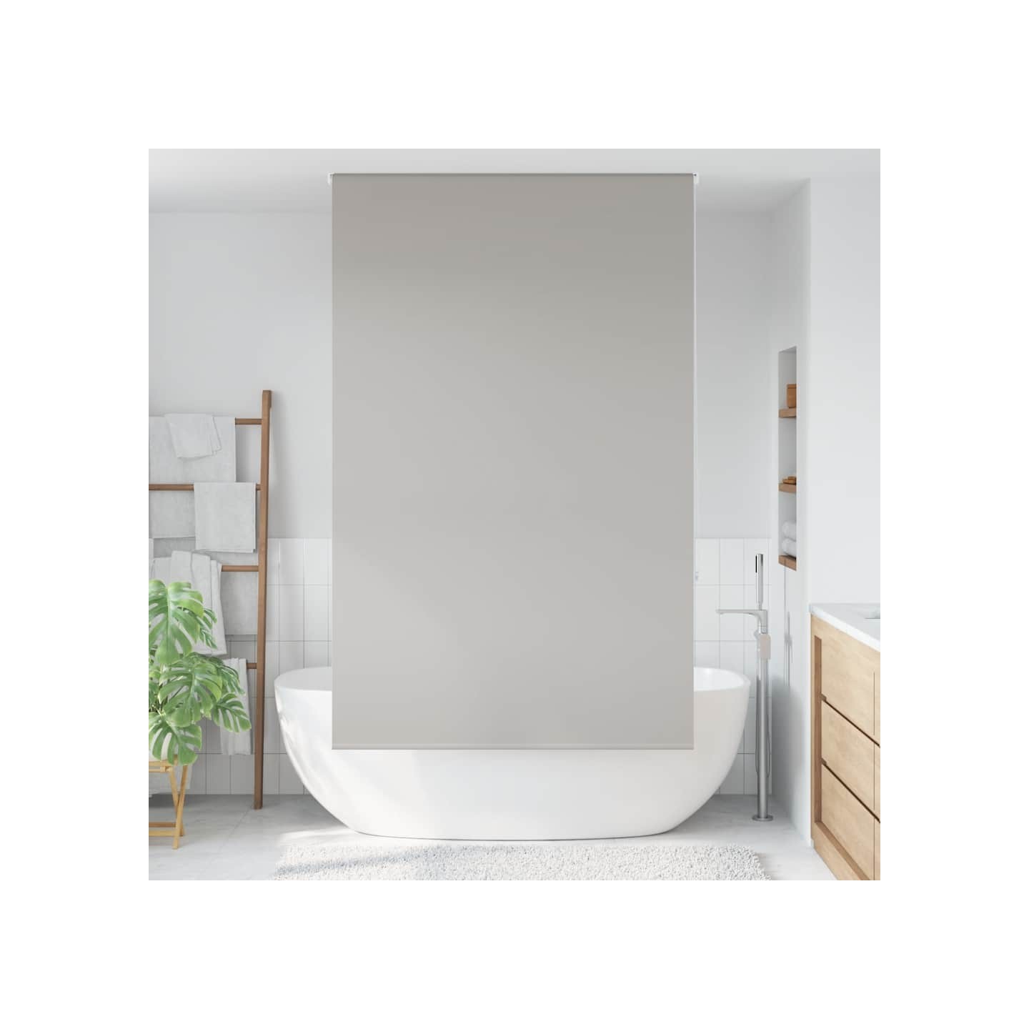 Store enrouleur de douche 130x240 cm largeur du tissu 126 cm