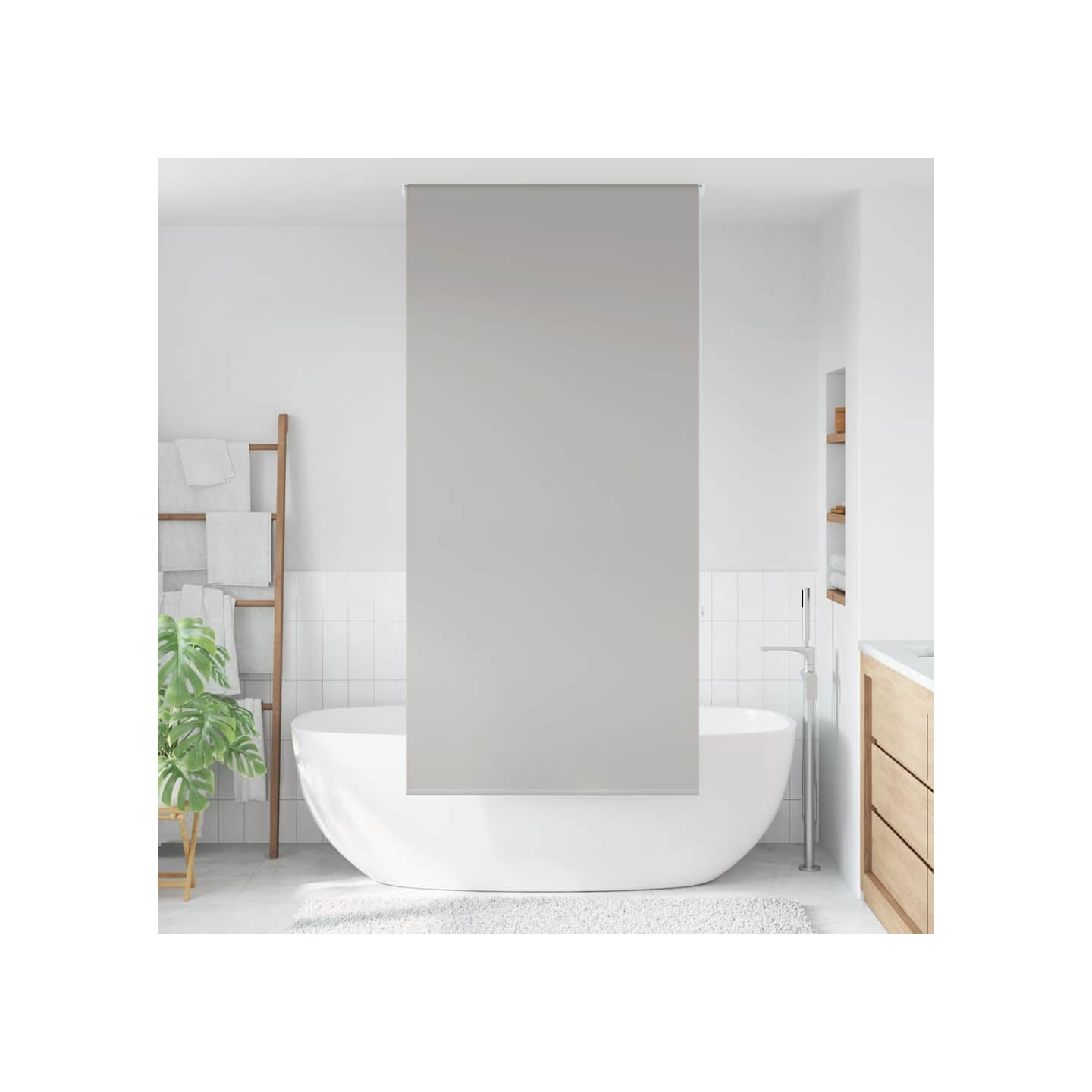 Store enrouleur de douche 100x240 cm largeur du tissu 96 cm