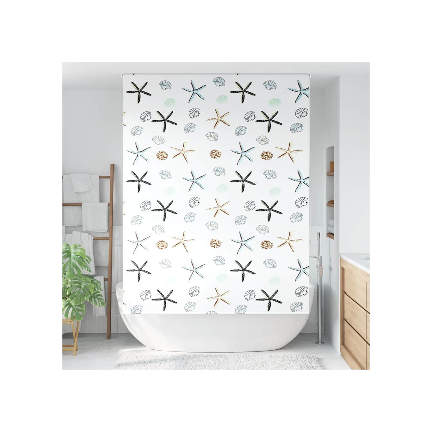 Store enrouleur de douche 160x240 cm largeur du tissu 156 cm